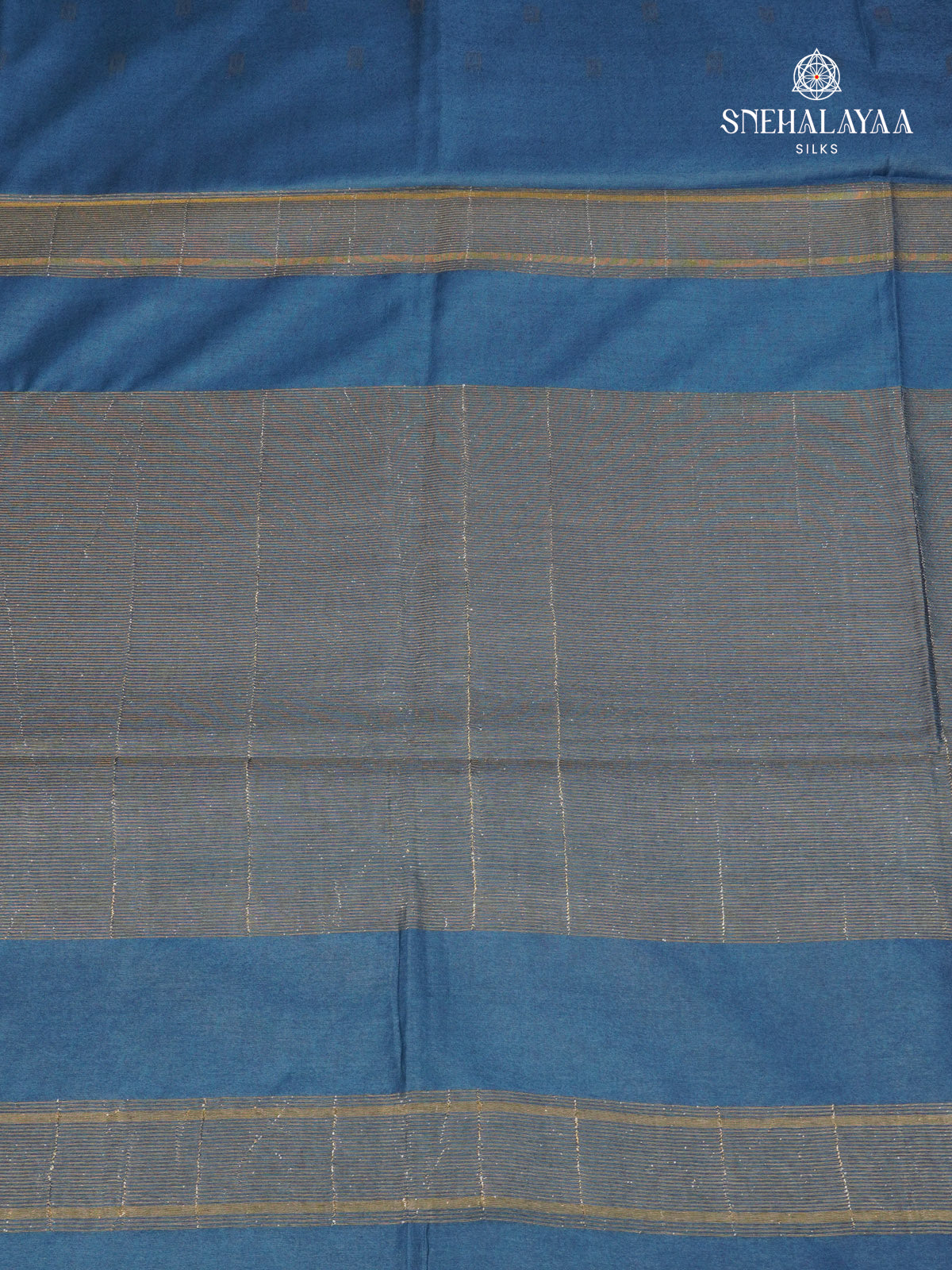 Navy Blue Bamboo Silk Saree