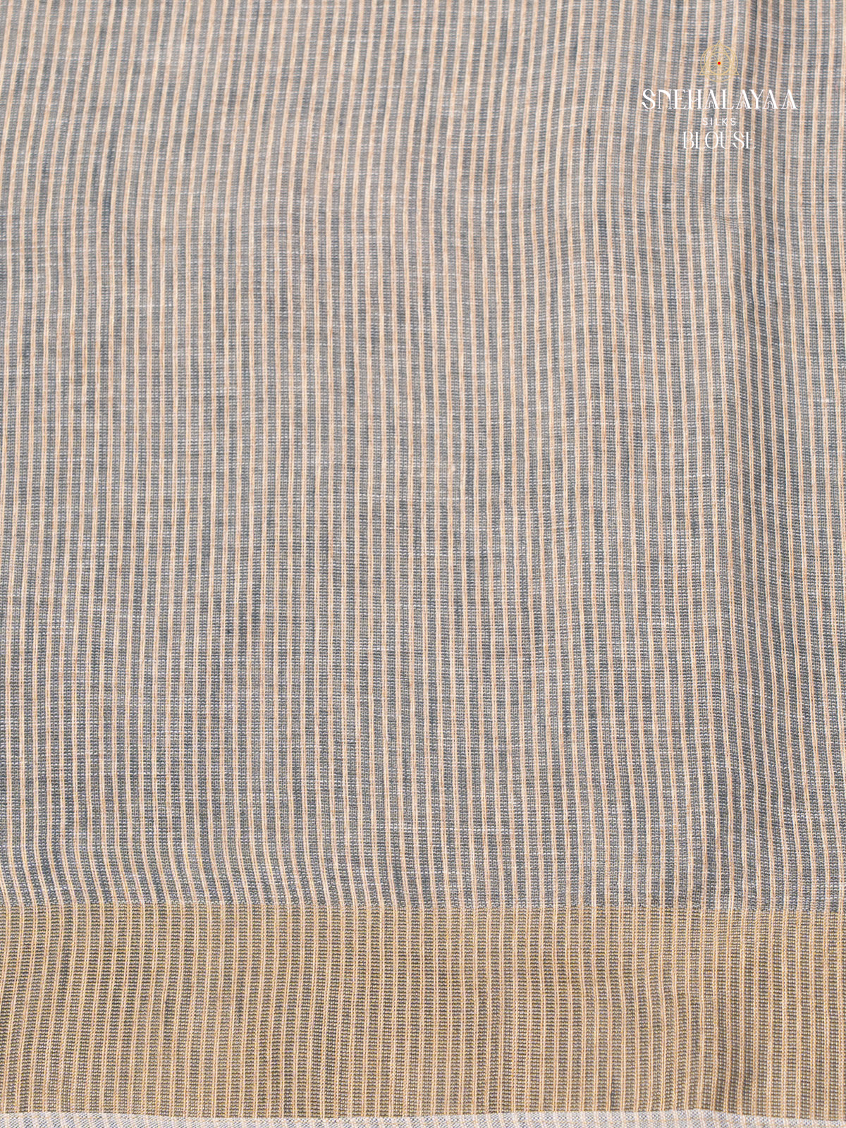 Off White Linen Embroidery Saree