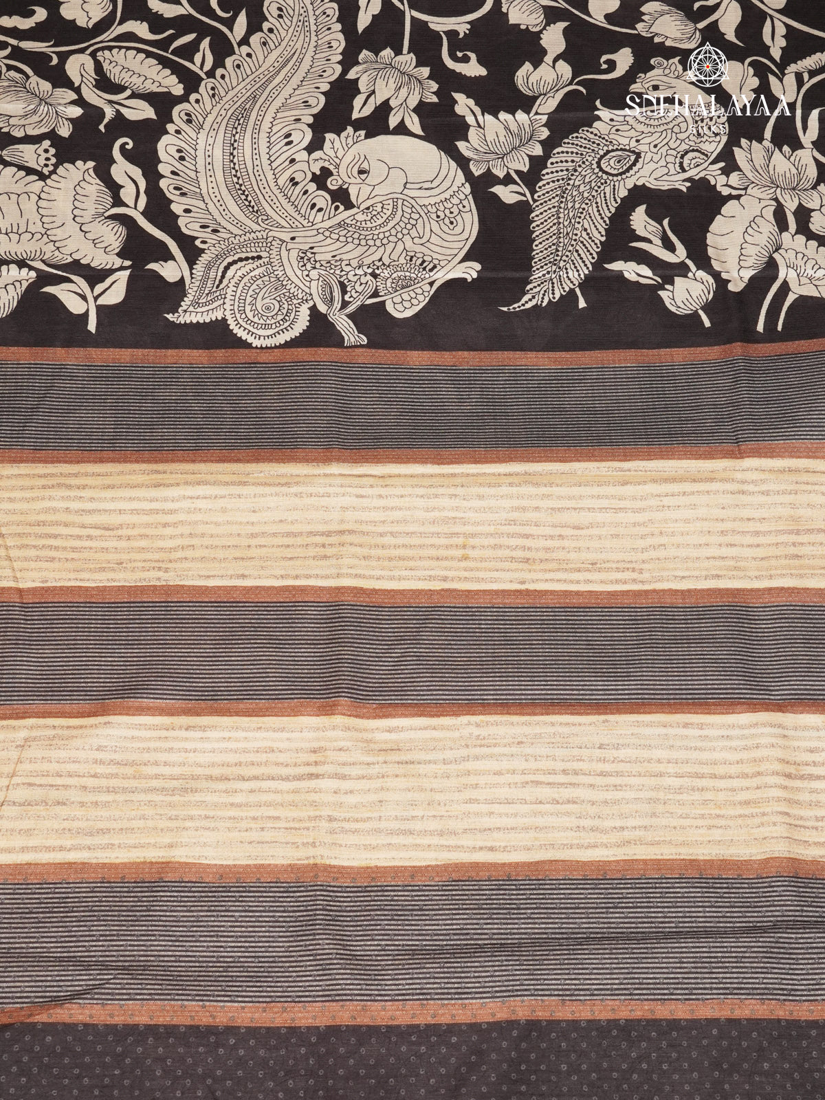 Black Tussar Saree