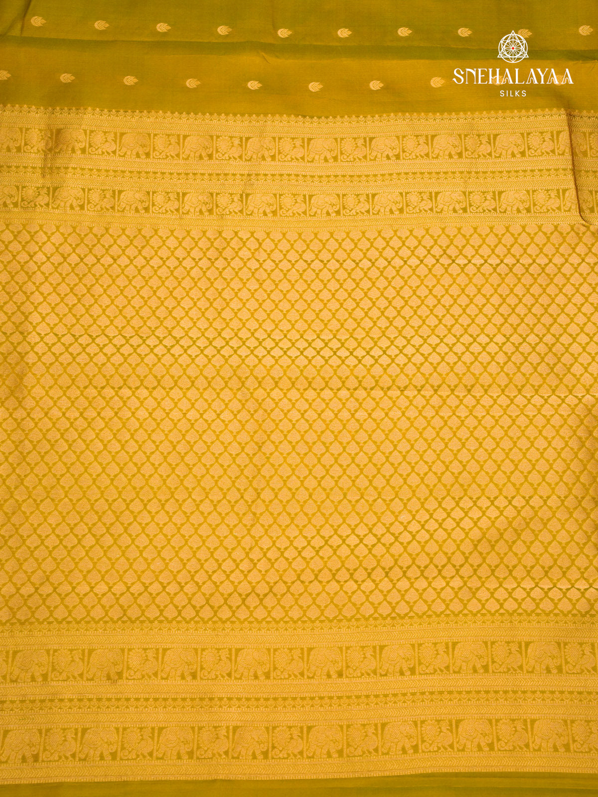 Mustard Yellow Kanjivaram Silk Saree