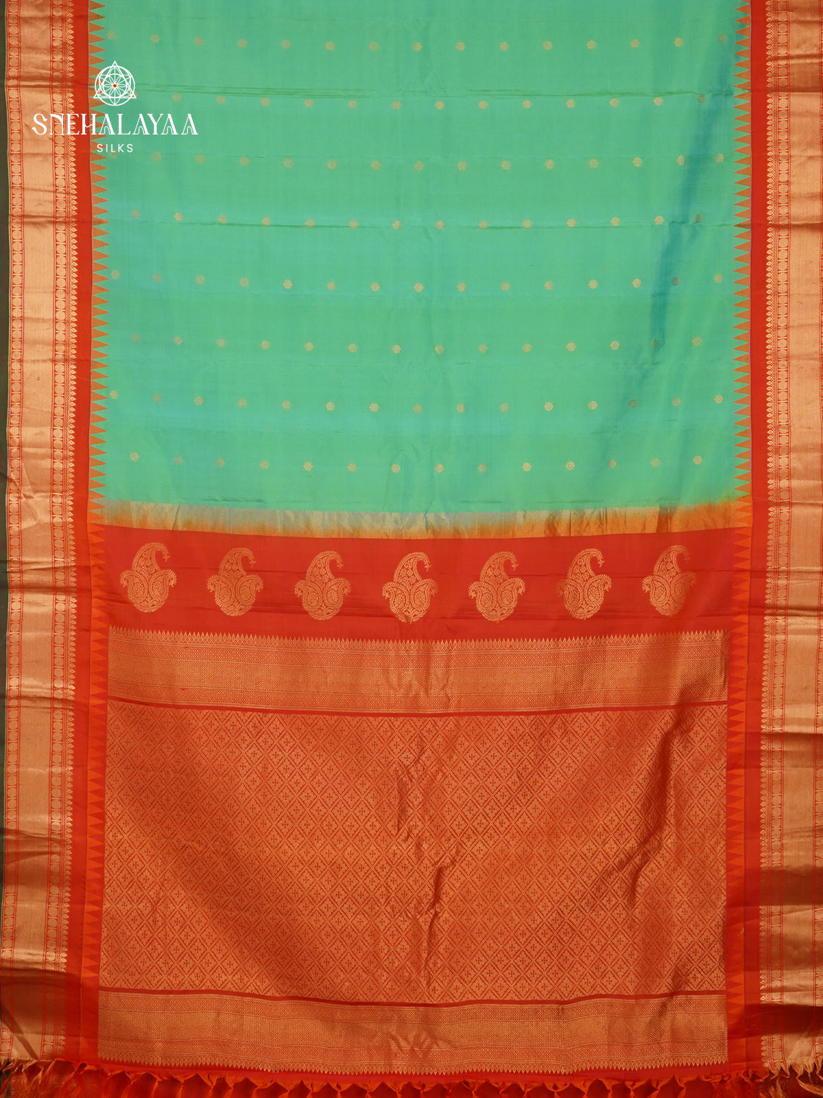 Green Gadwal Silk Saree