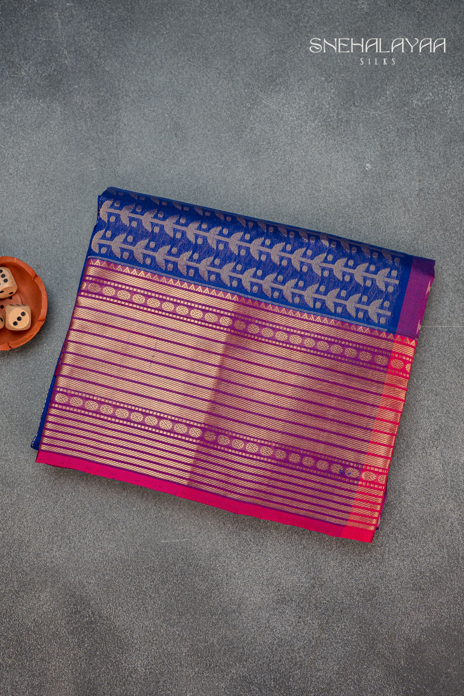 Admiral Blue Silk Cotton Saree