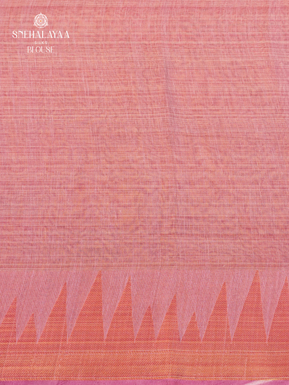 Pale Orange Linen Tissue Saree