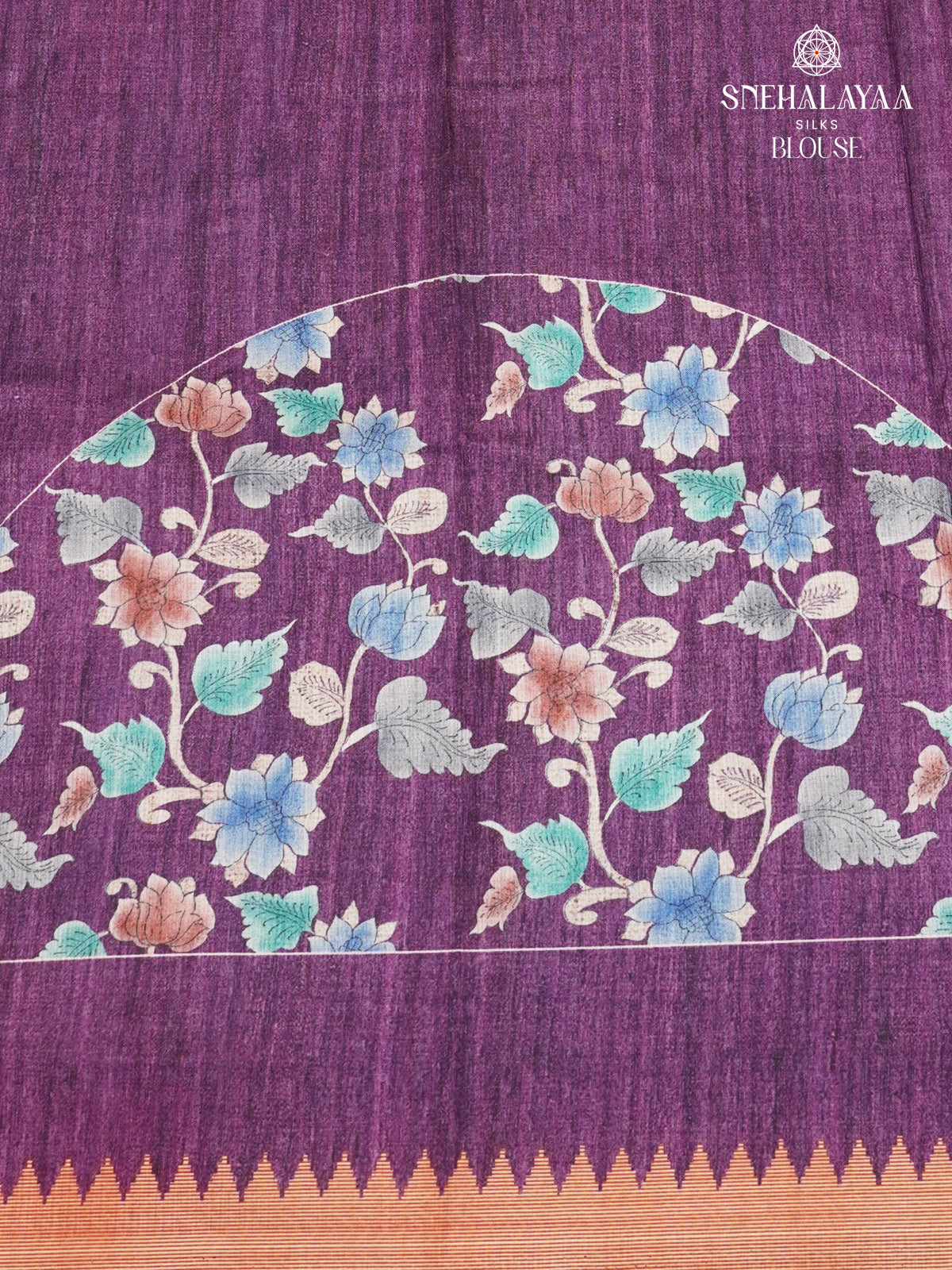Purple Tussar Saree