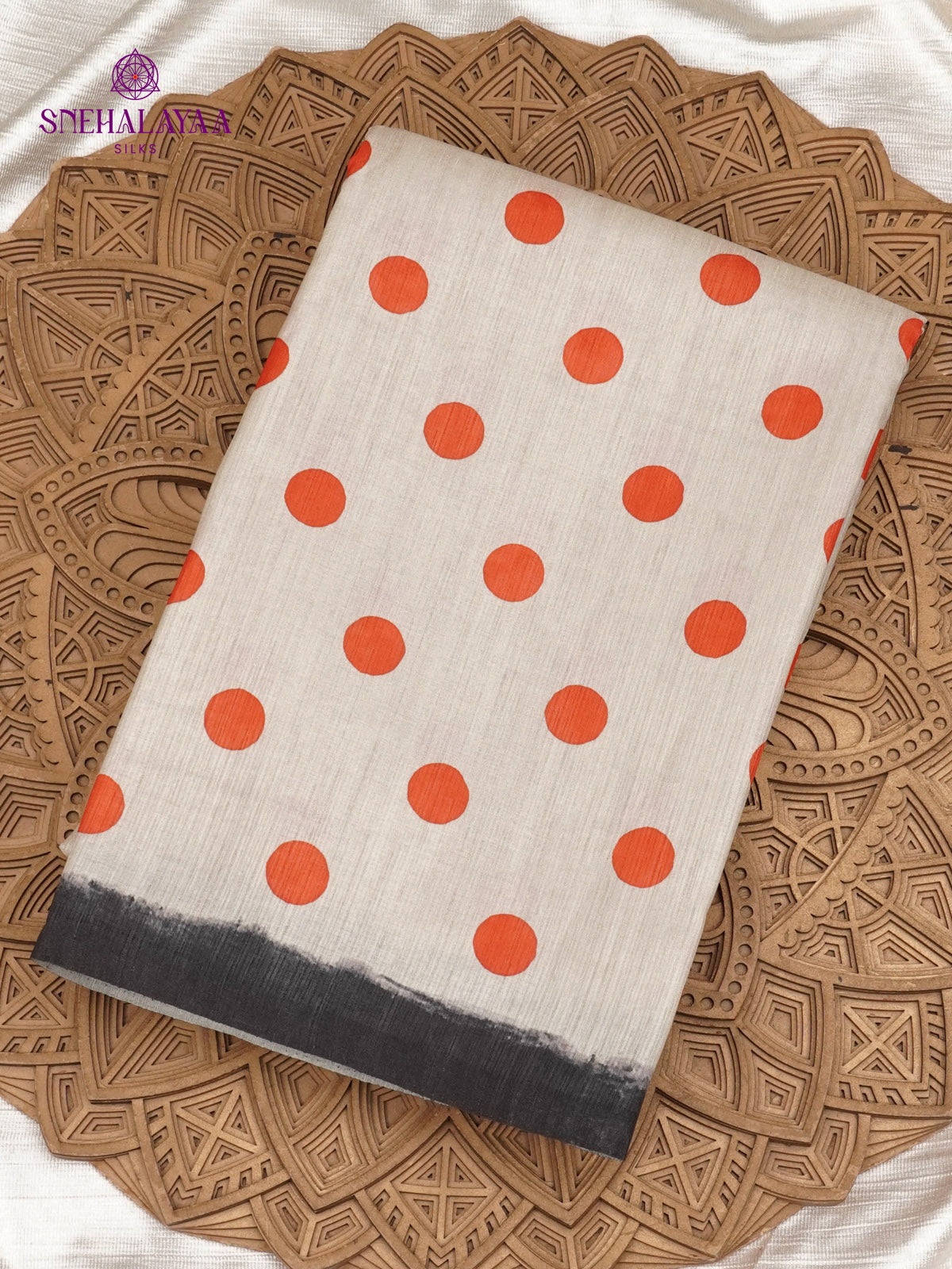 Off White Tussar Saree