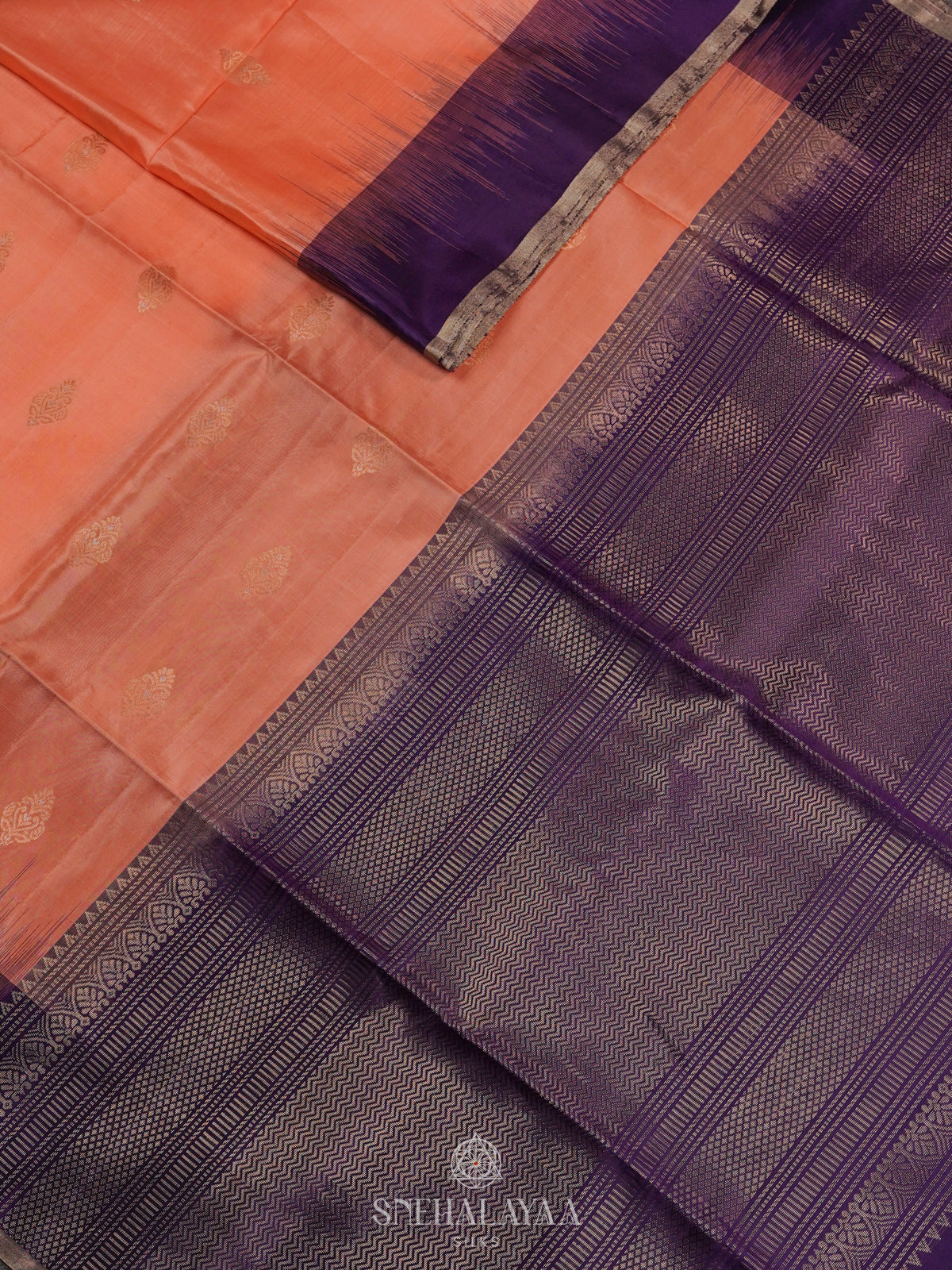 Peach Soft Silk Saree