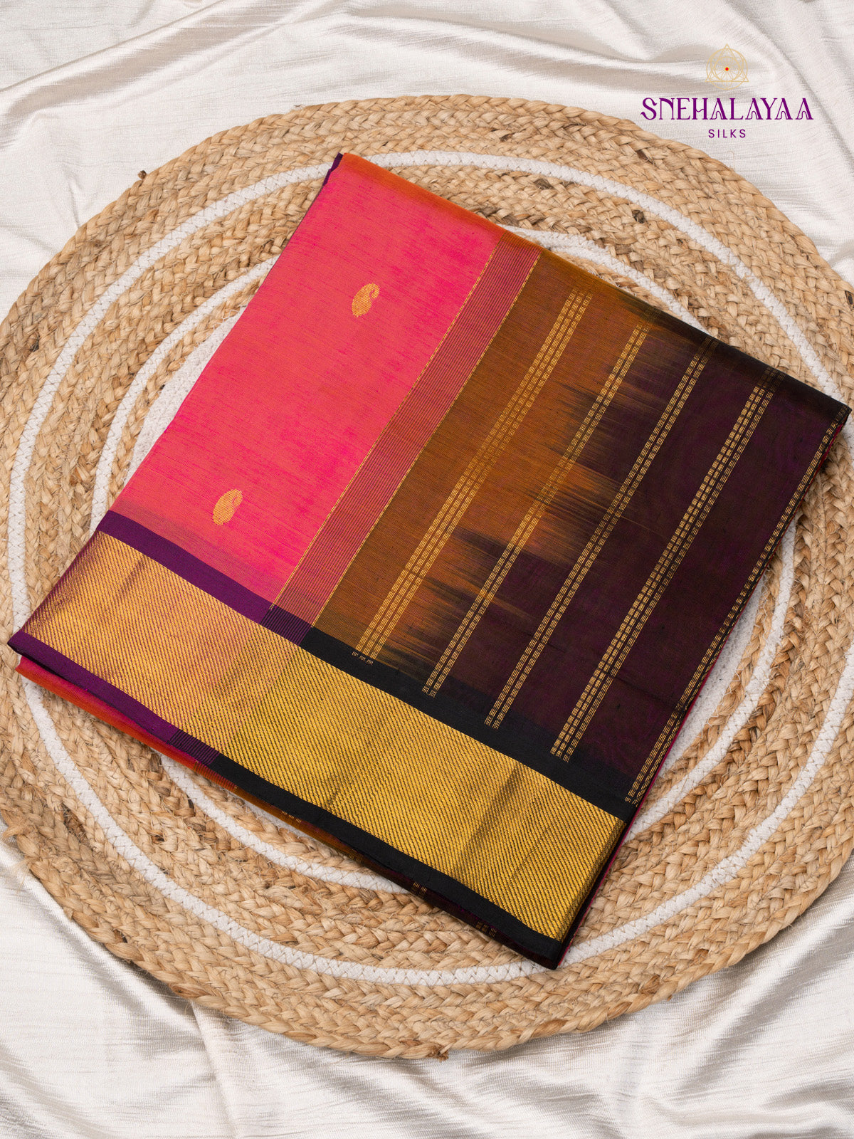 Pink Kanchi Silk Cotton Saree