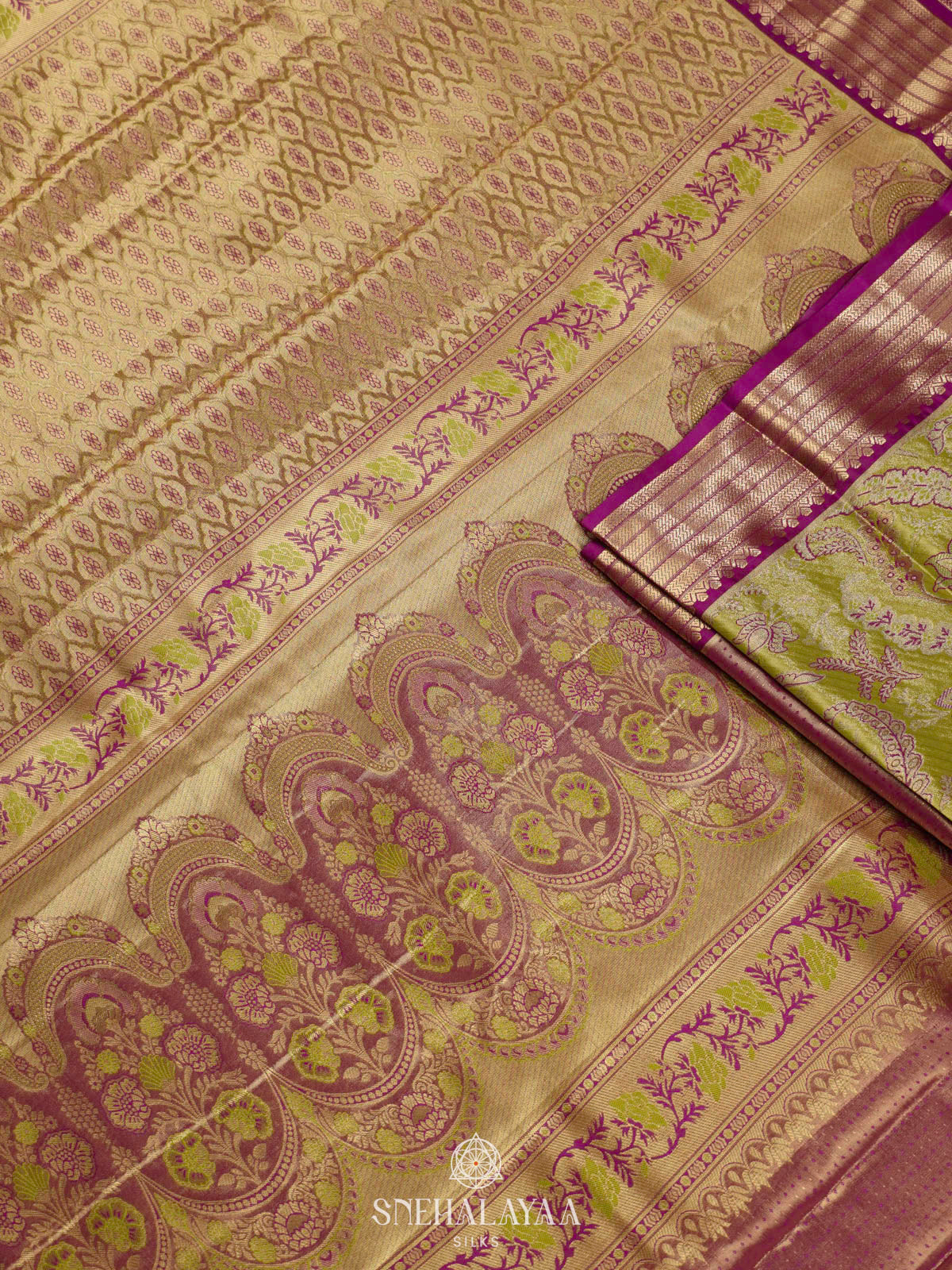 Lemon Yellow Art Silk Saree