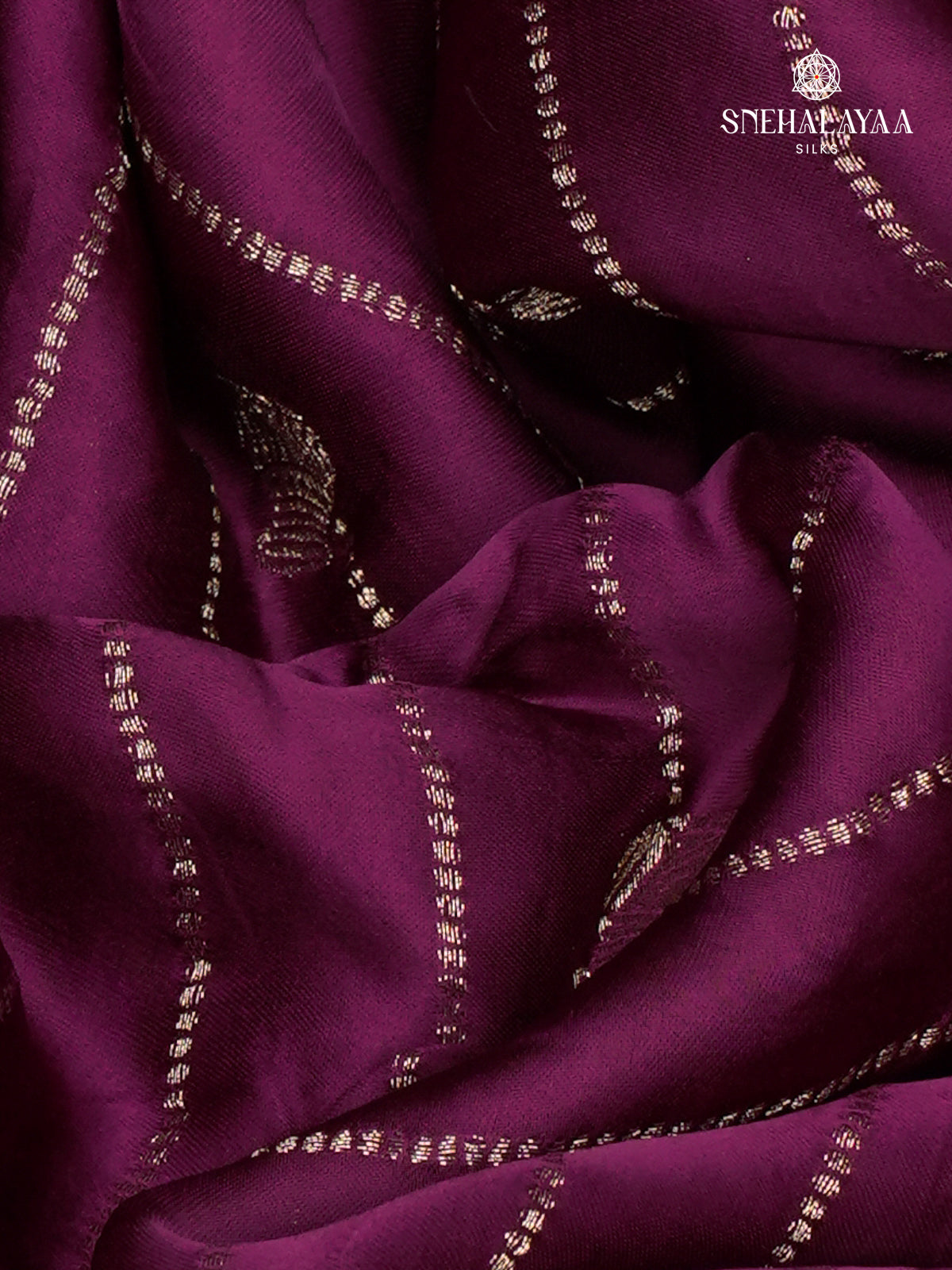 Violet Banaras Silk saree