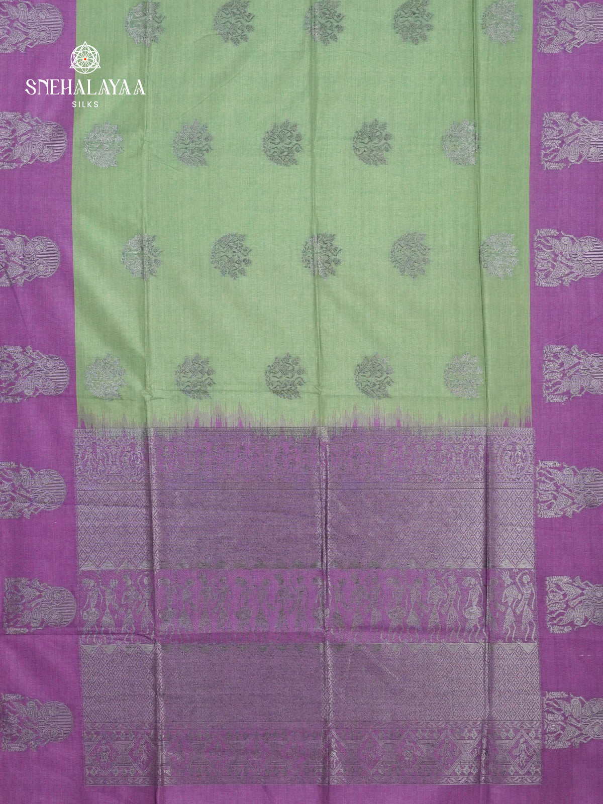 Green Jute Saree