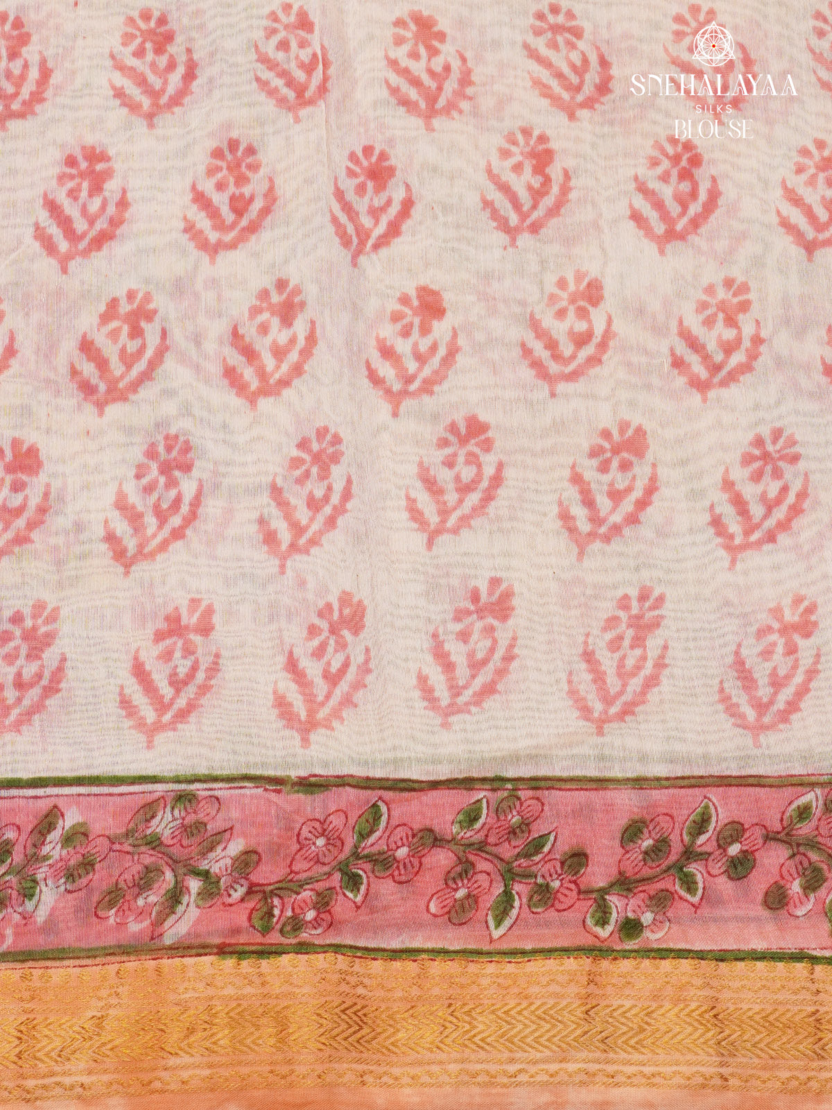 Peach Chanderi Saree