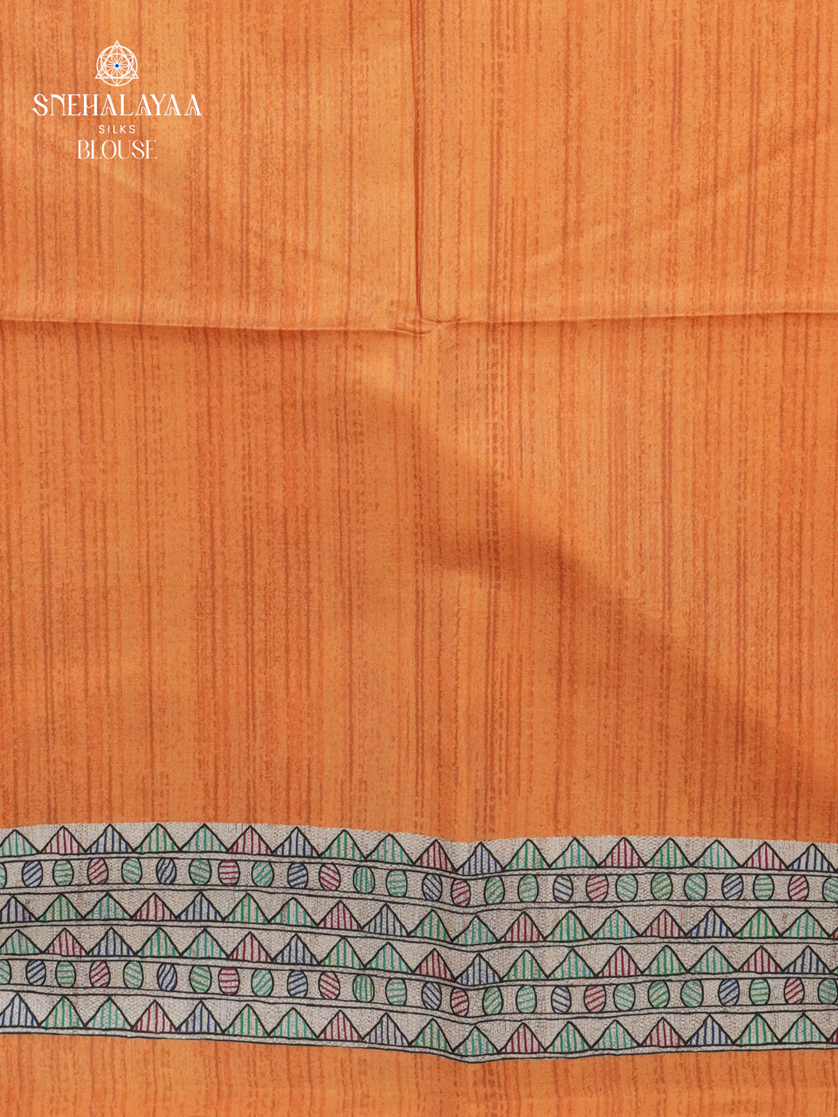 Beige With Yellow Border Madhubani Saree