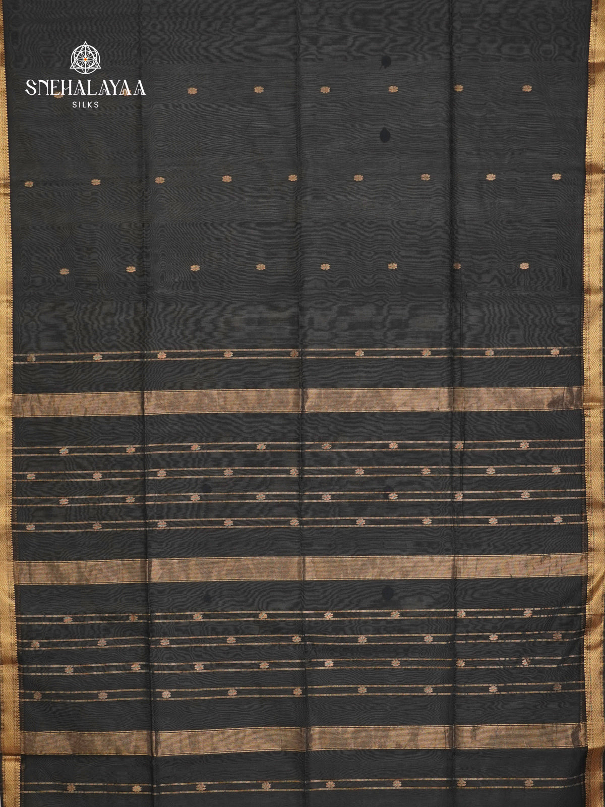 Black Maheshwari Silk Cotton Saree