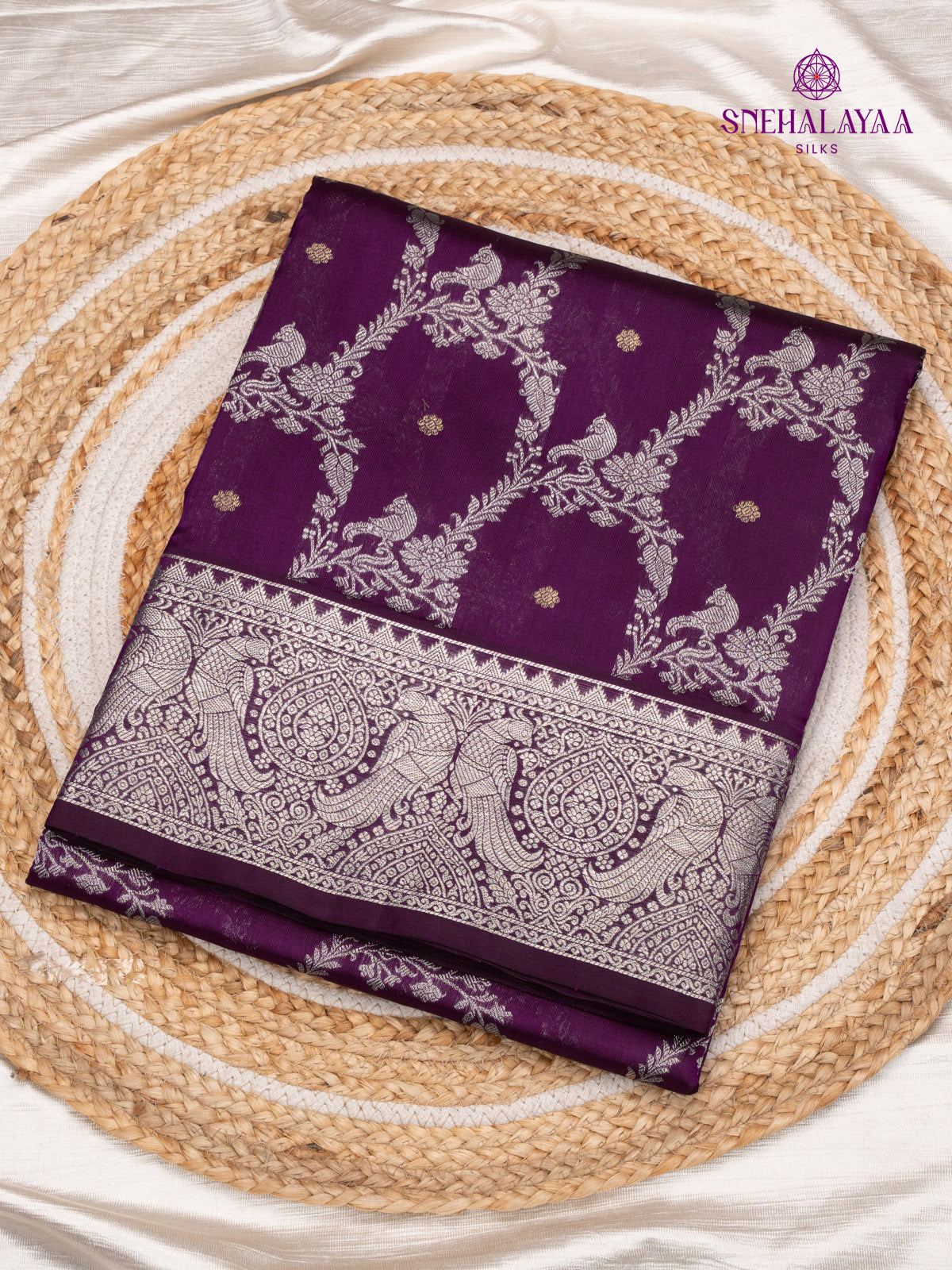 Purple Venkatagiri Silk Saree