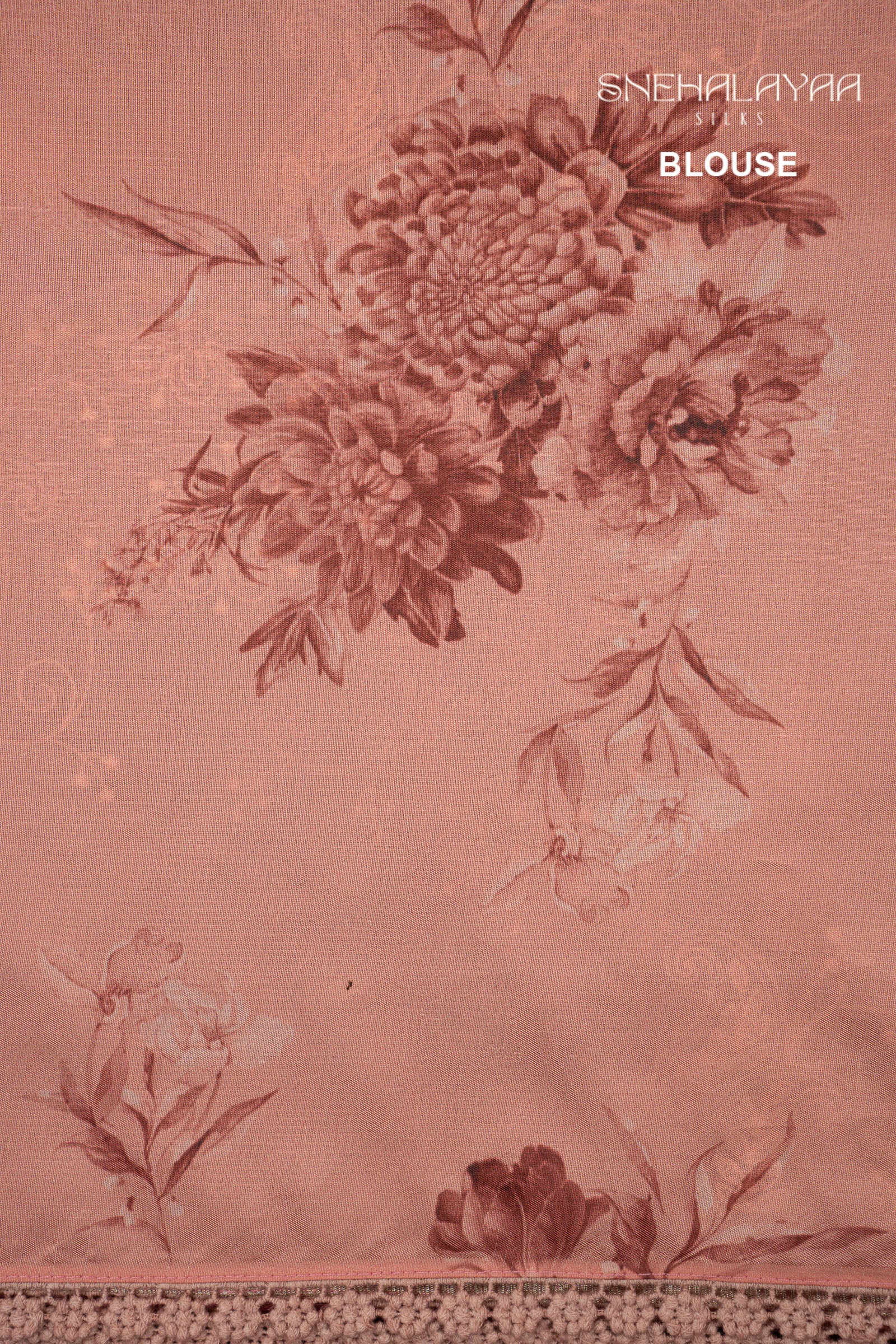 Rose Pink Tissue Kota Embroidery Saree