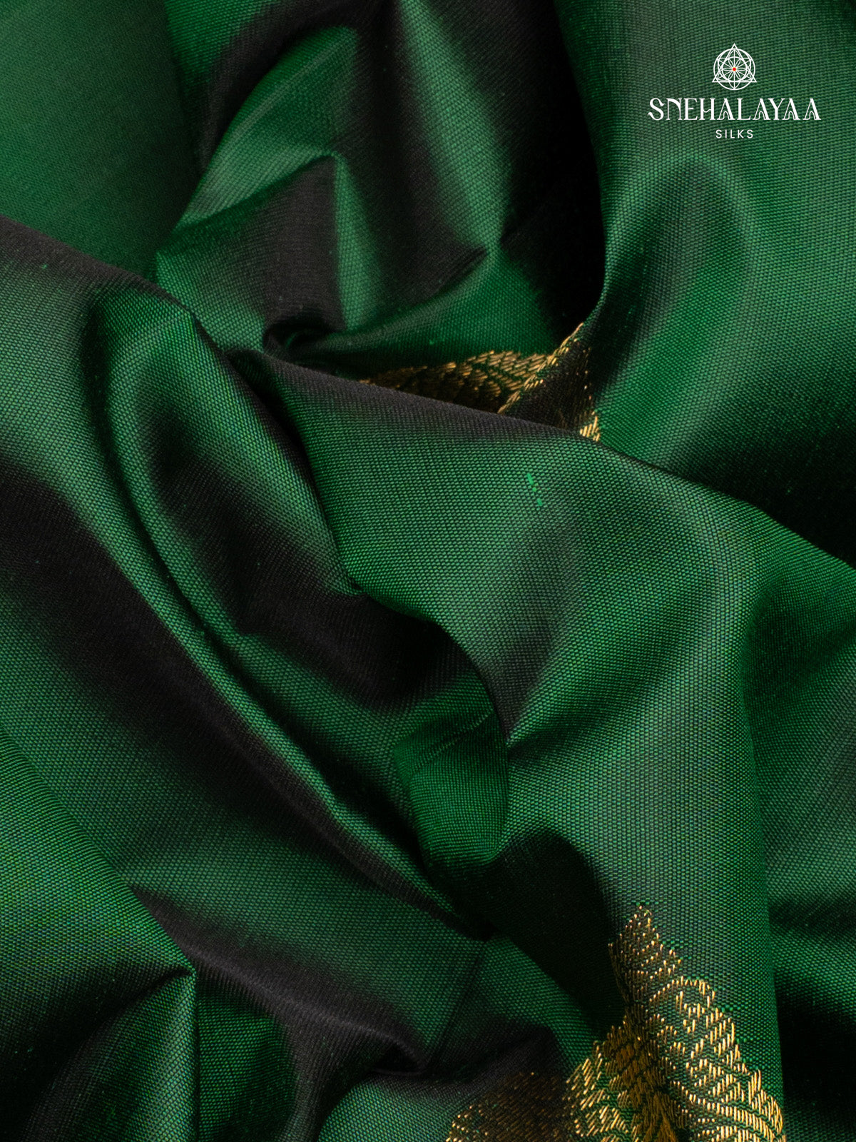 Bottle Green Kanjivaram Silk Saree