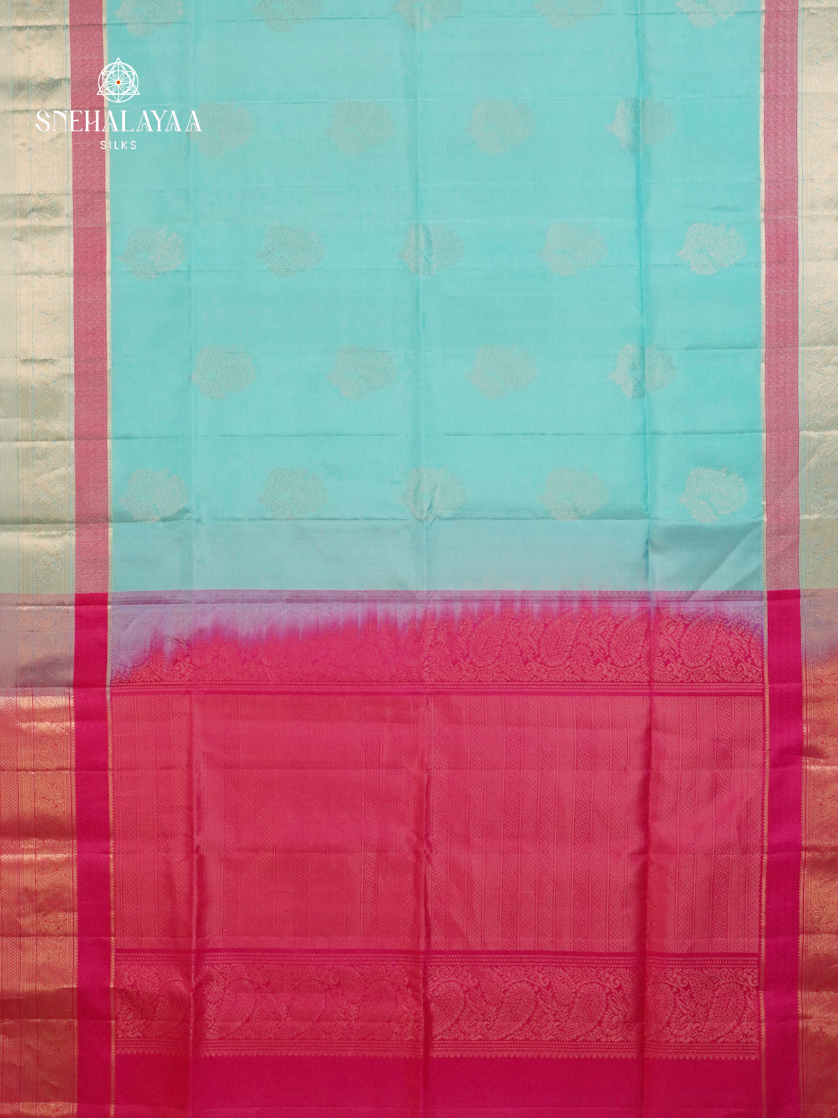 Ocean Blue Soft Silk Saree