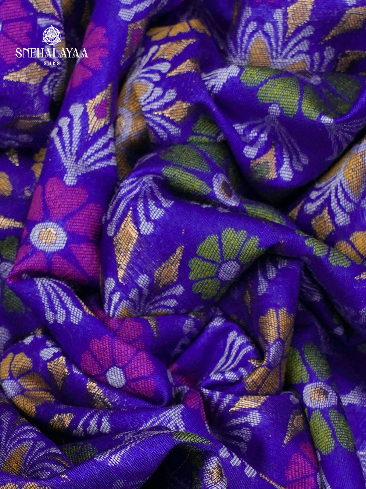 Rich Blue Ikat Saree