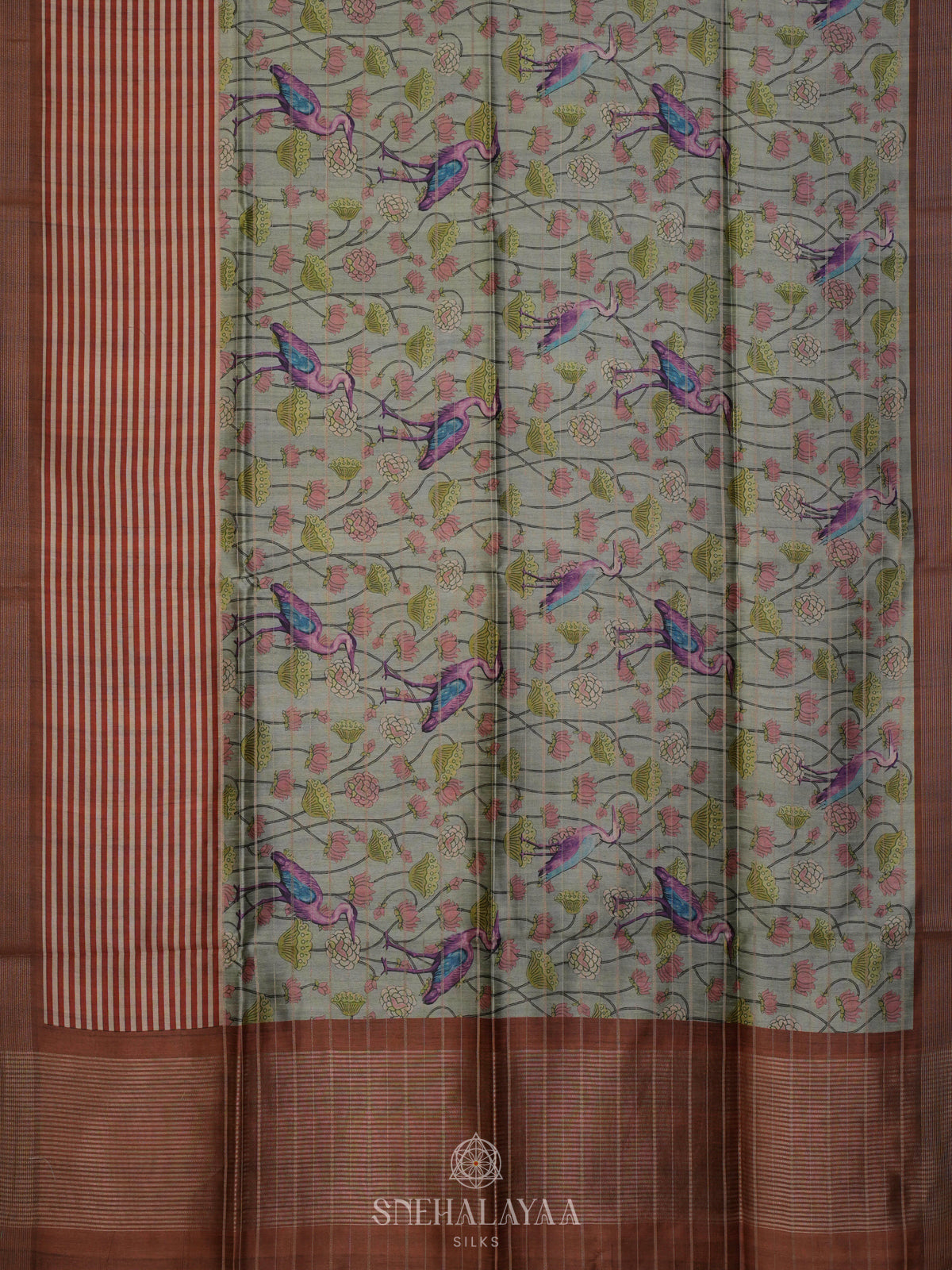 Beige Munga Tussar Saree