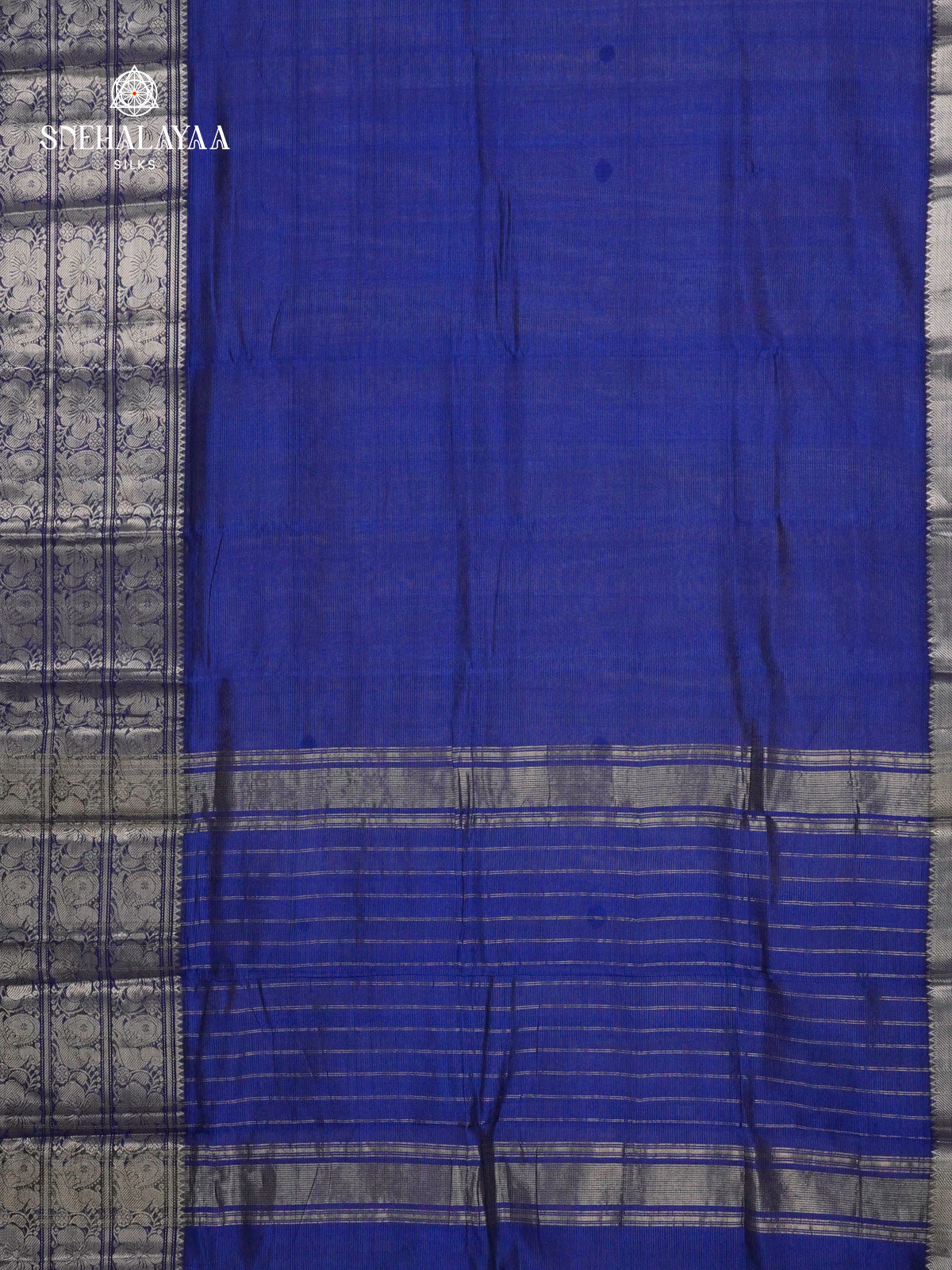 Royal Blue Mangalagiri Silk Cotton Saree