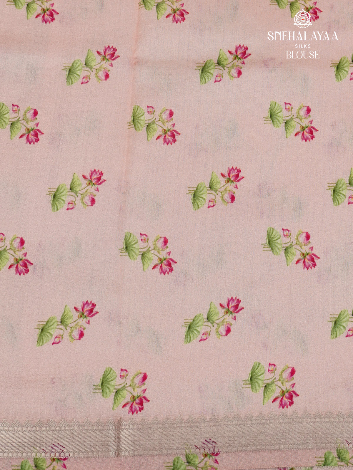 Pastel Pink Chiniya Silk Saree