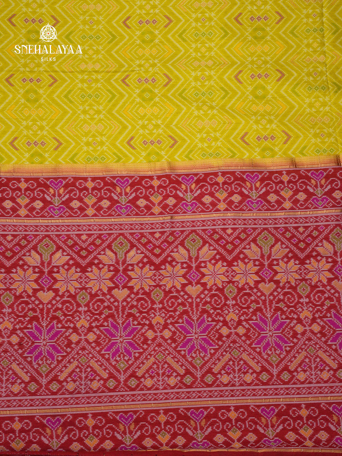 Yellow Ikat Saree
