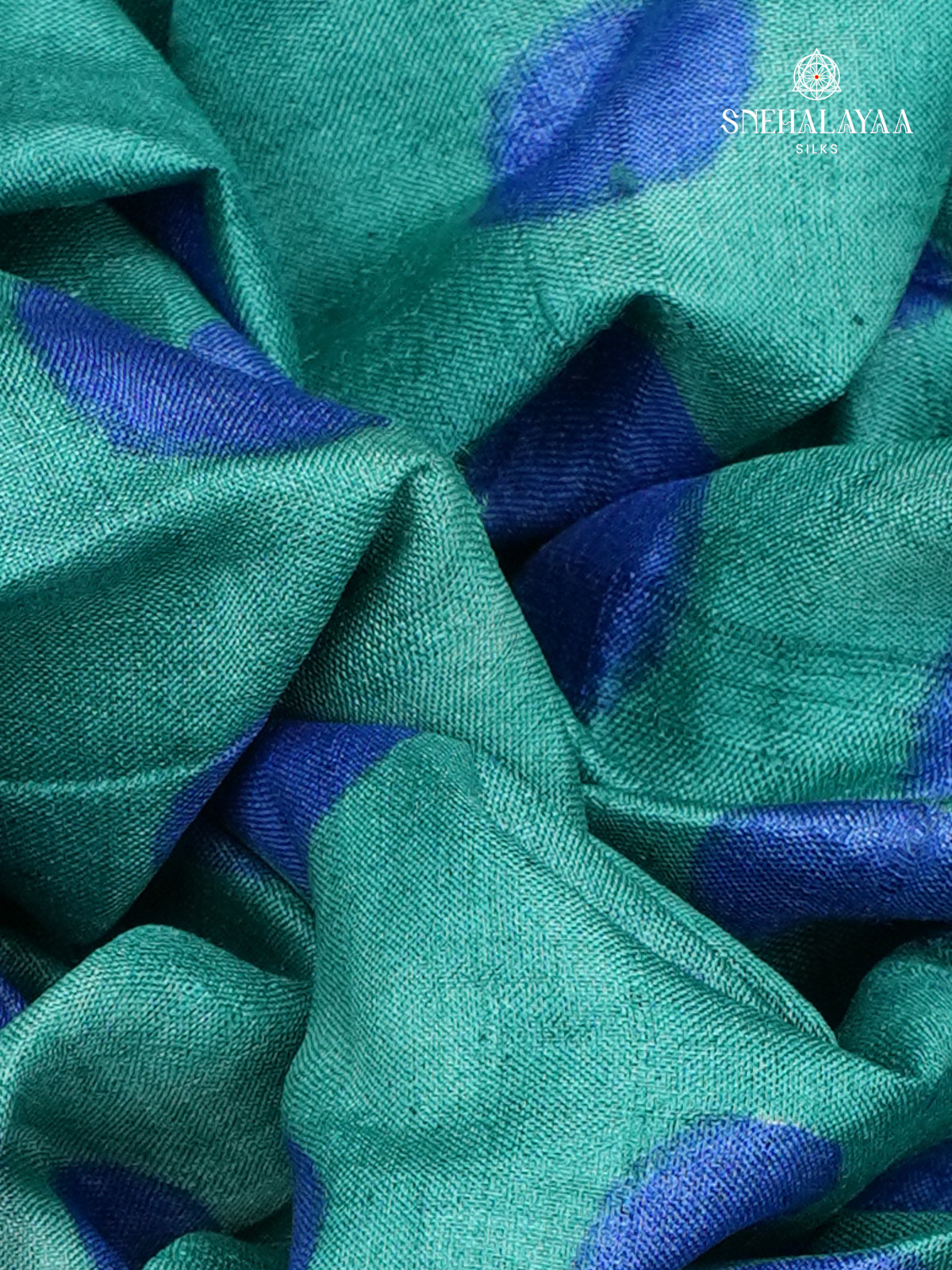 Blue Tussar Silk Saree