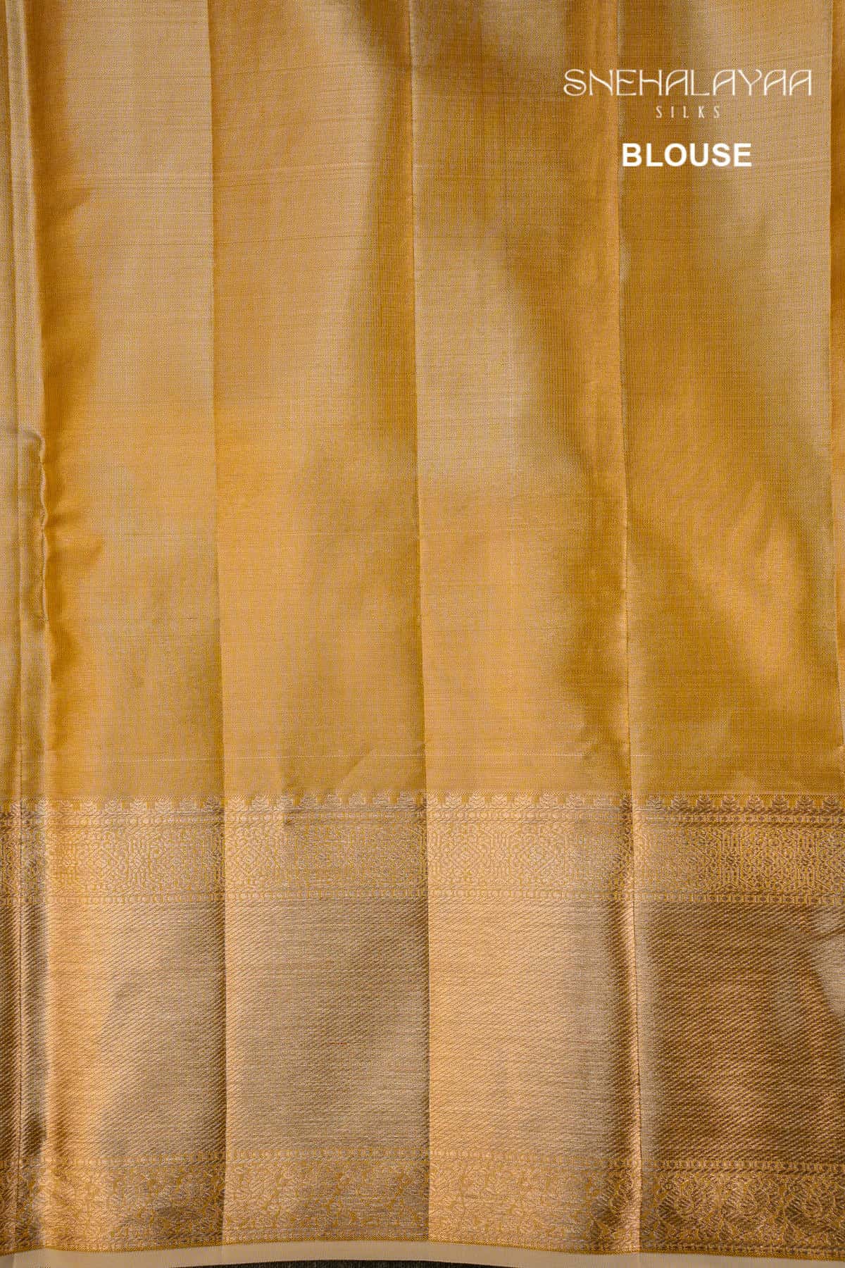 Gold Kancheevaram Wedding Silk Saree
