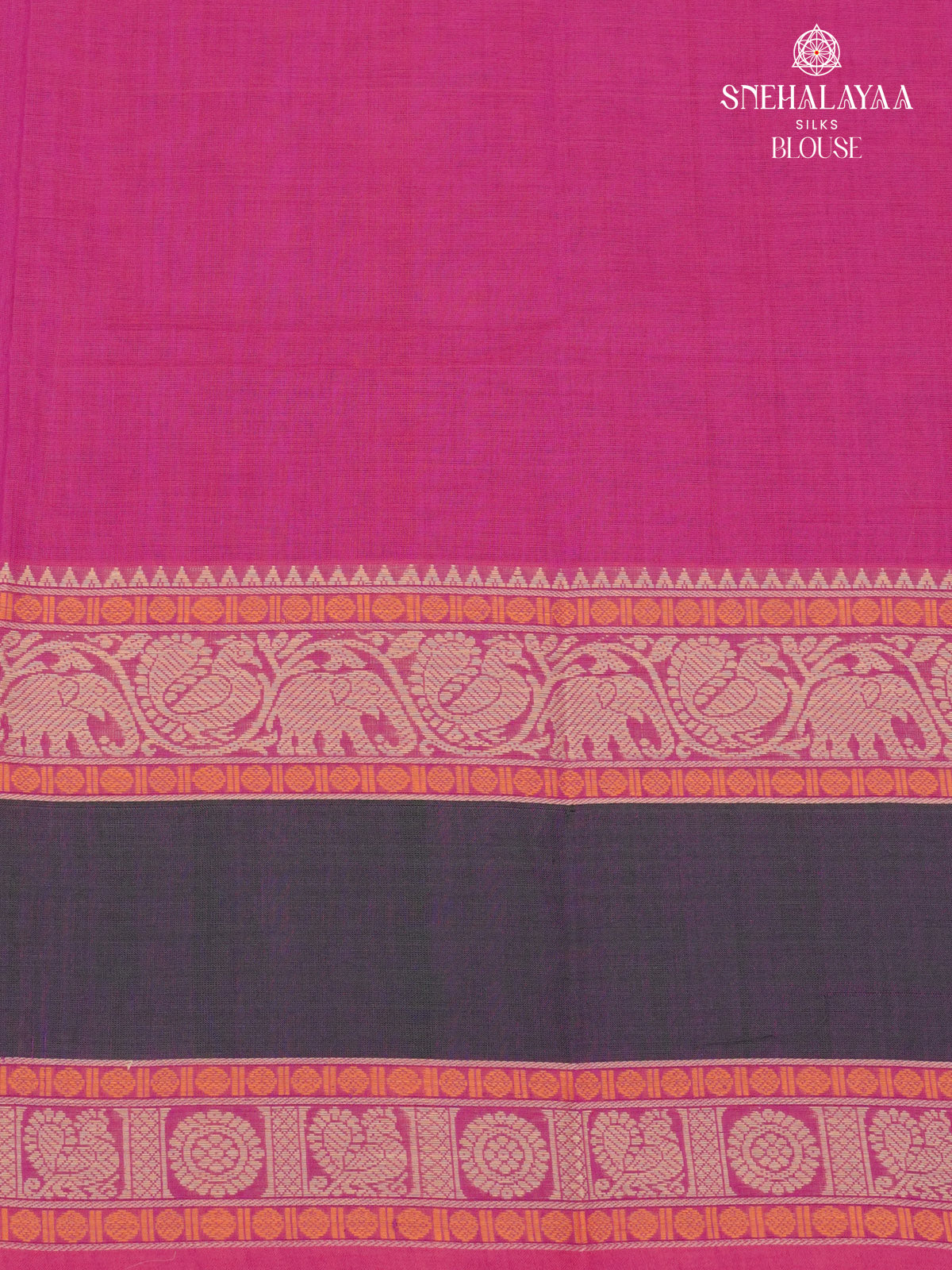 Rani Pink Pure Kanchi Cotton Saree
