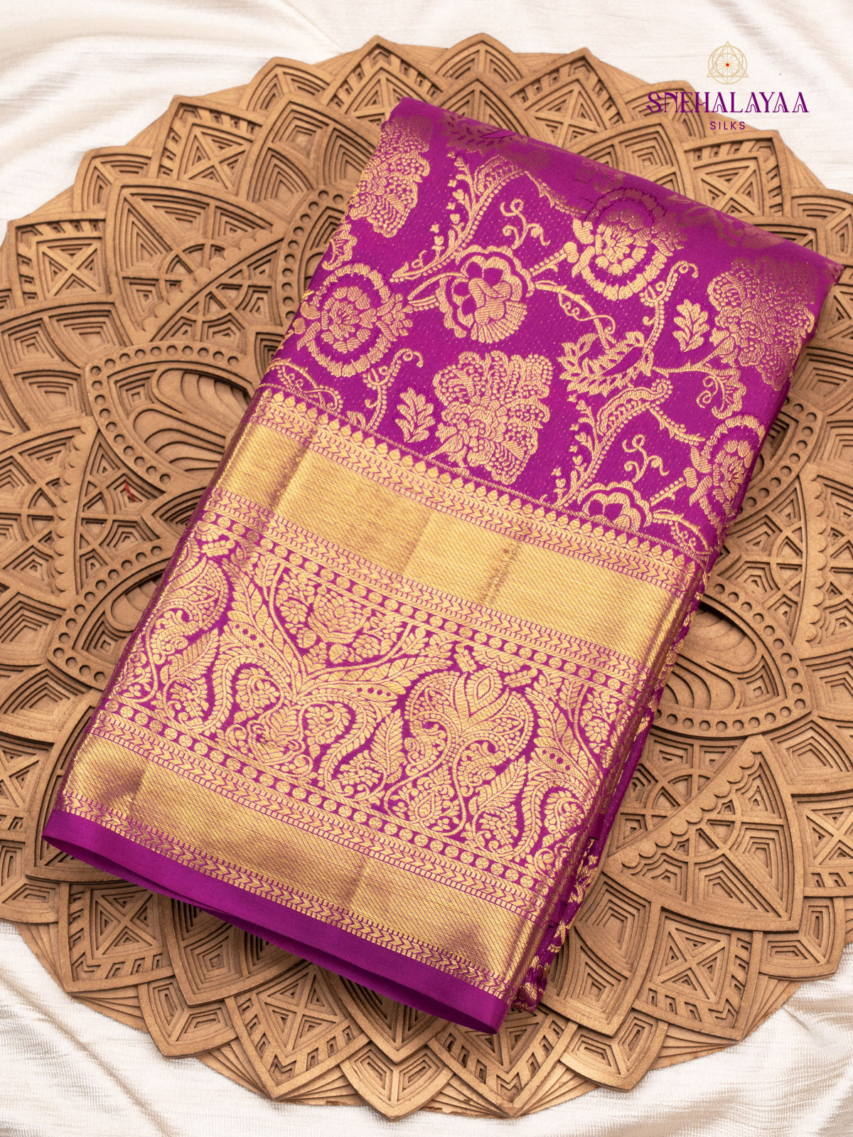 Purple Kancheevaram Silk Saree
