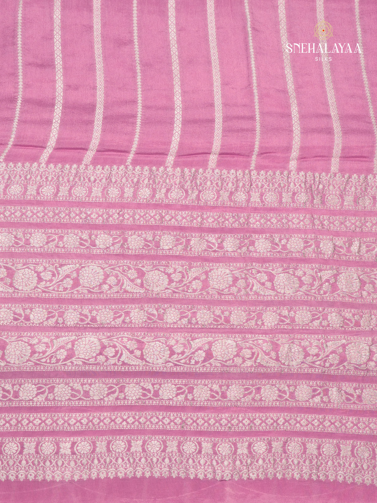 Purple Banaras Crepe Silk