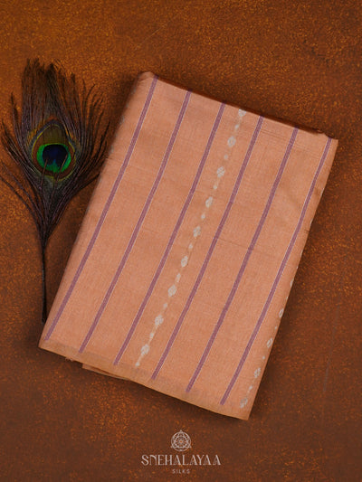 Peach Jute Saree