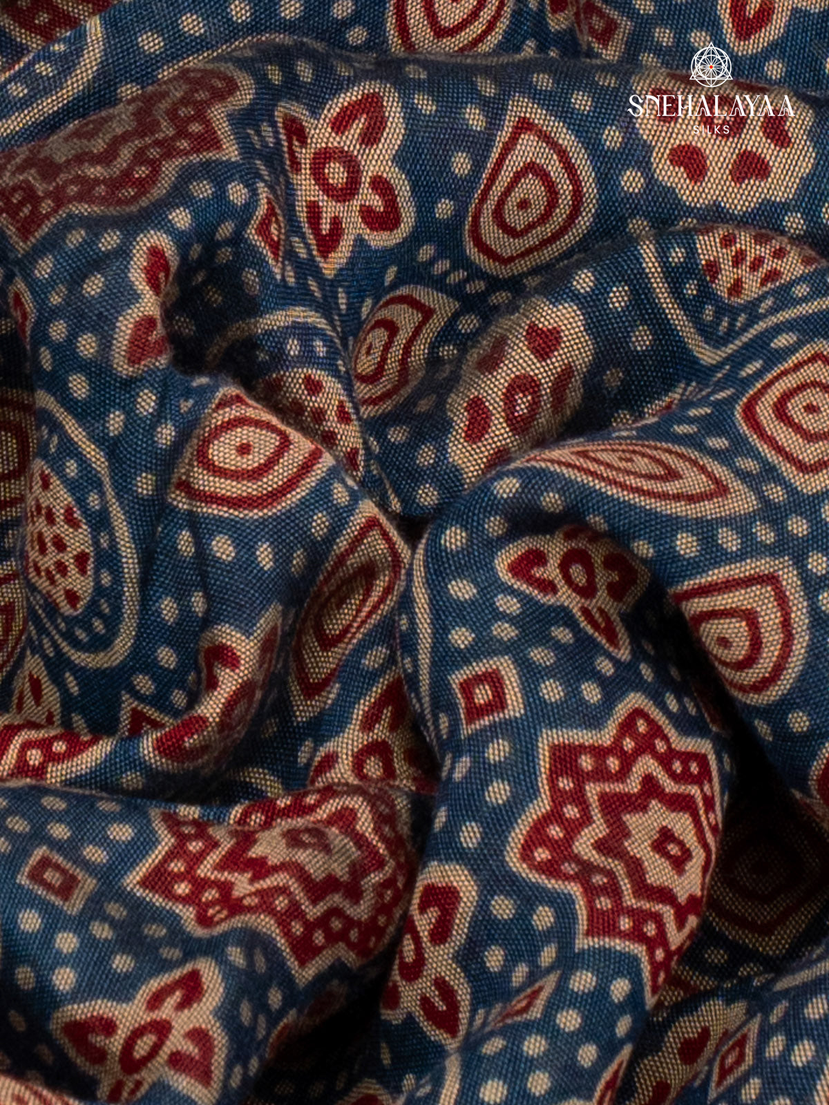 Indigo Blue Dola Silk Saree