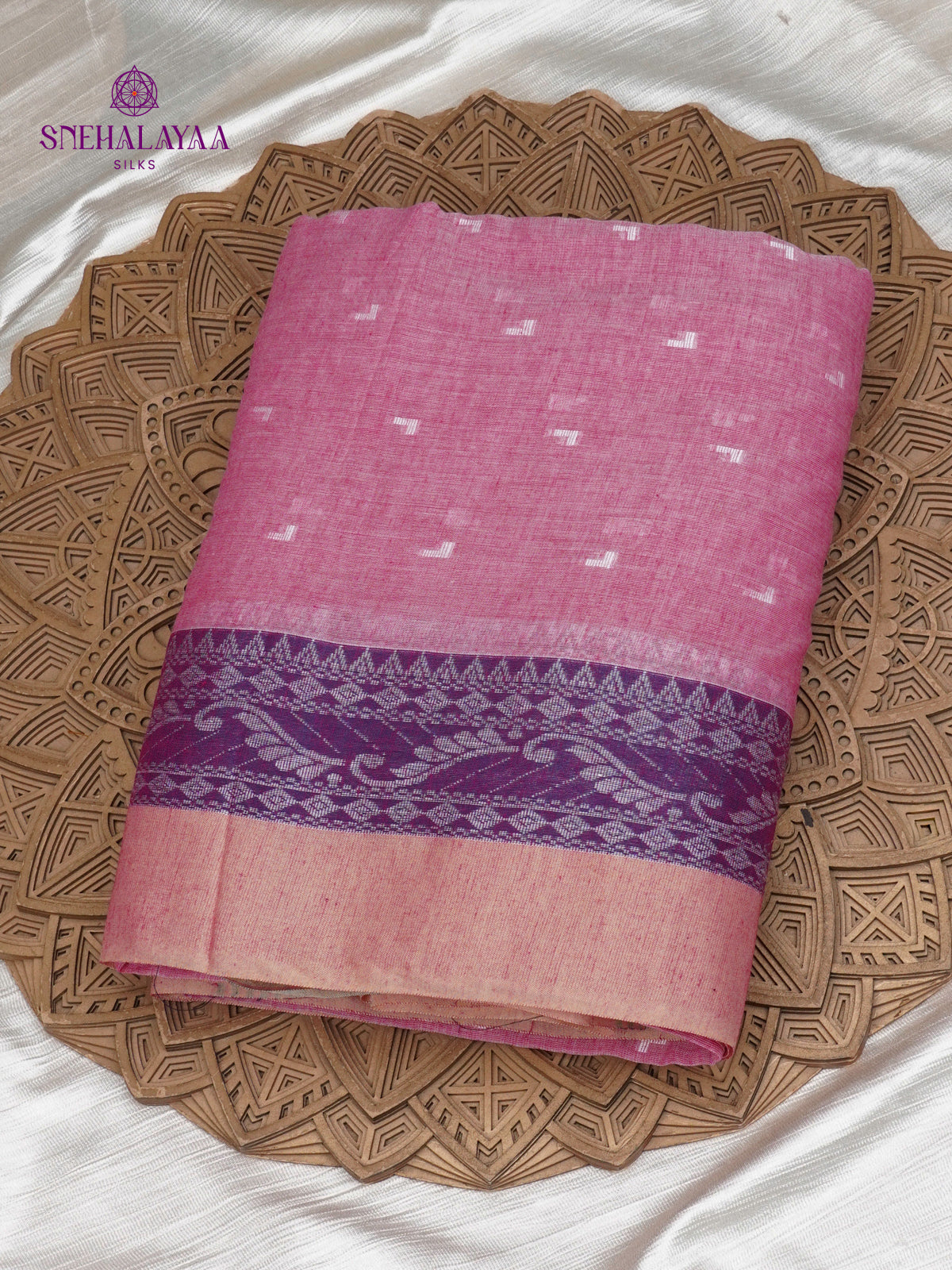 Pink Sambalpuri Cotton Saree