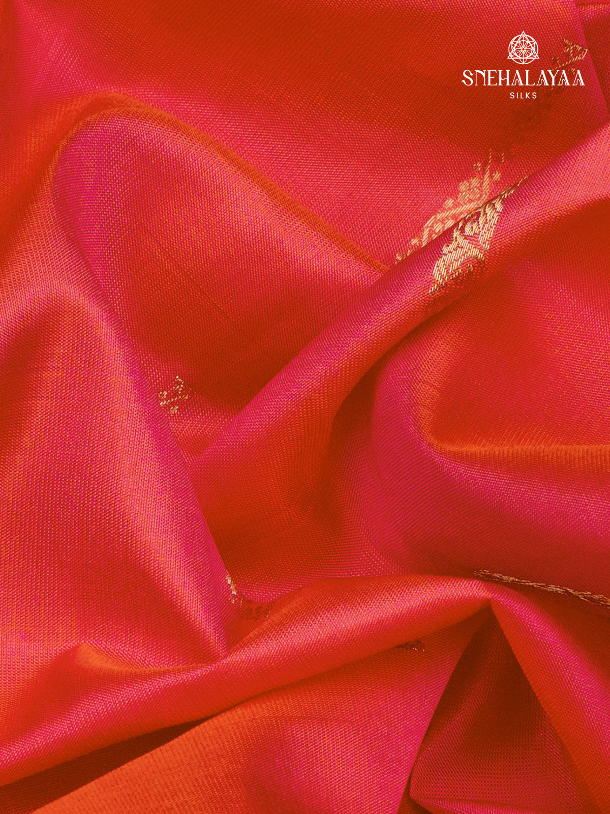 Coral Pink Kanjivaram Silk Saree