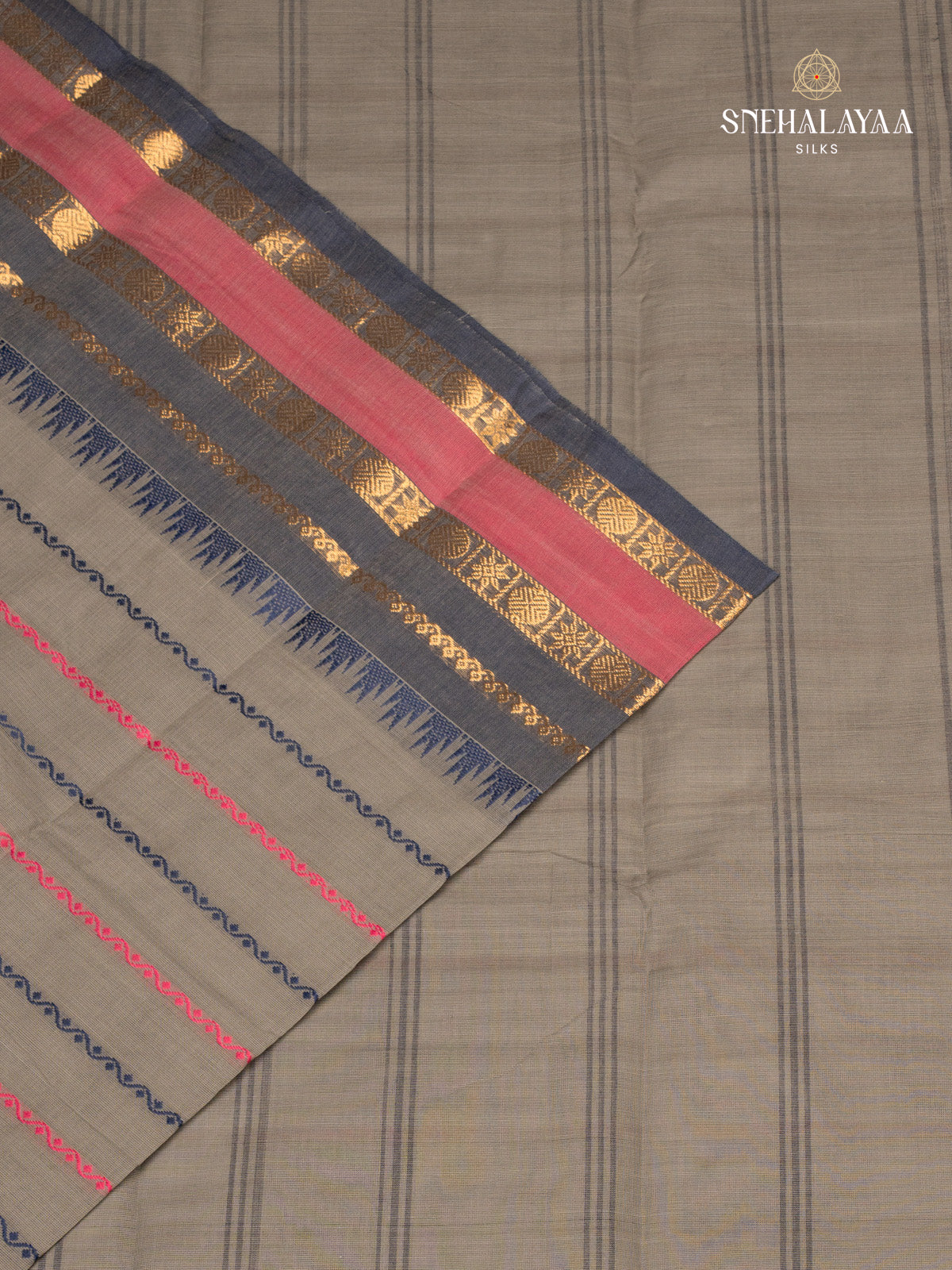 Grey Chettinad Cotton Saree