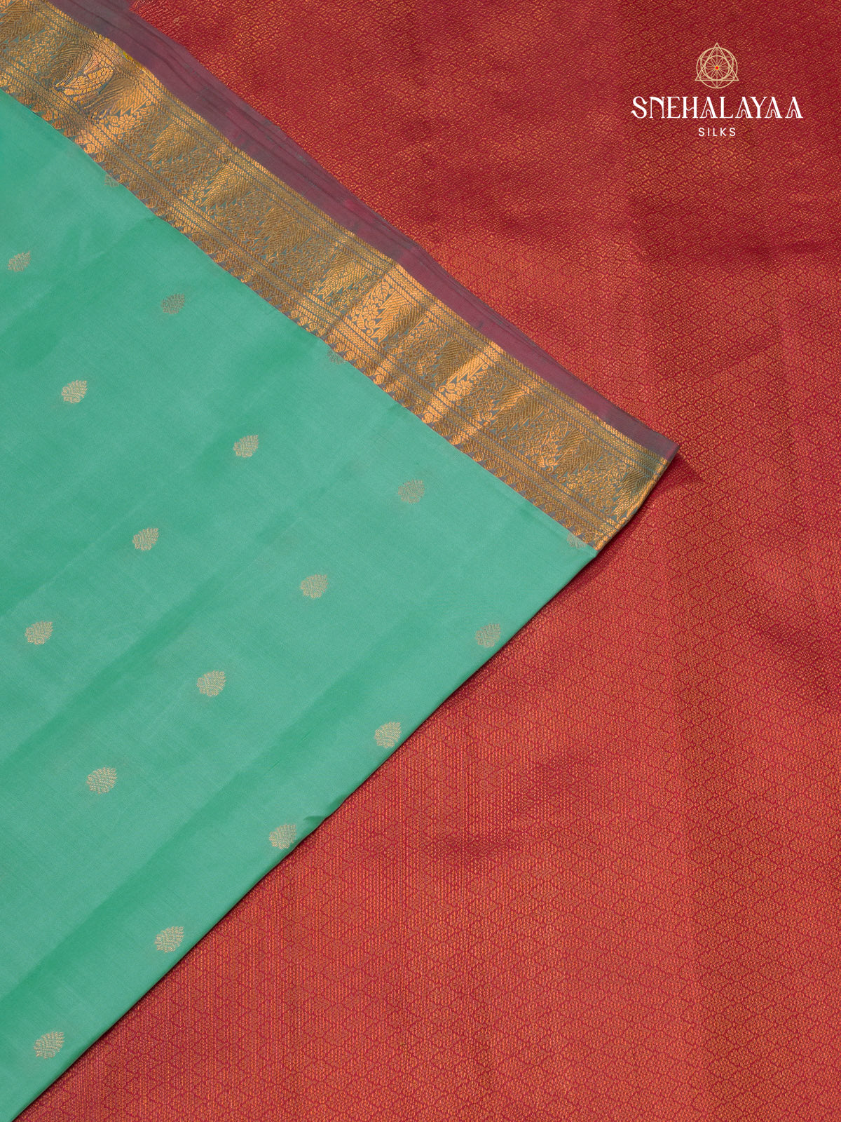 Teal Green Kanjivaram Silk Saree