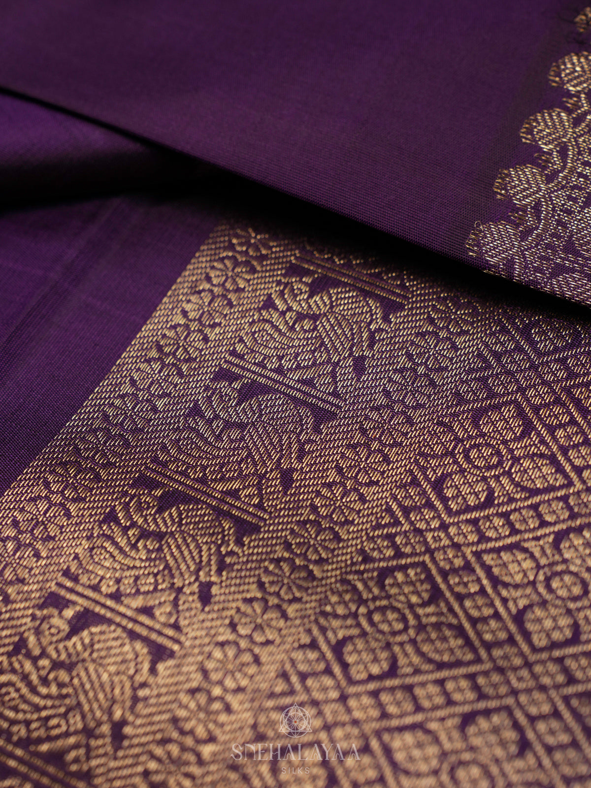 Purple Kanjivaram Silk Saree