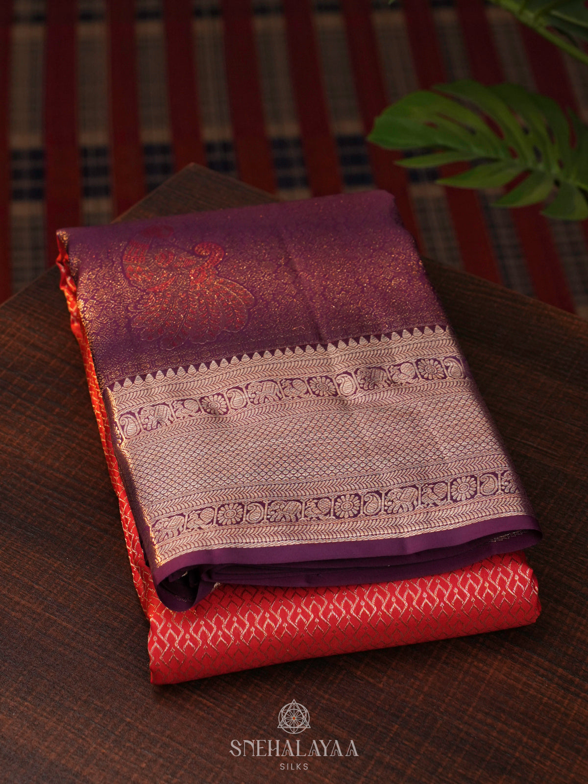 Orange Kanjivaram Silk Saree