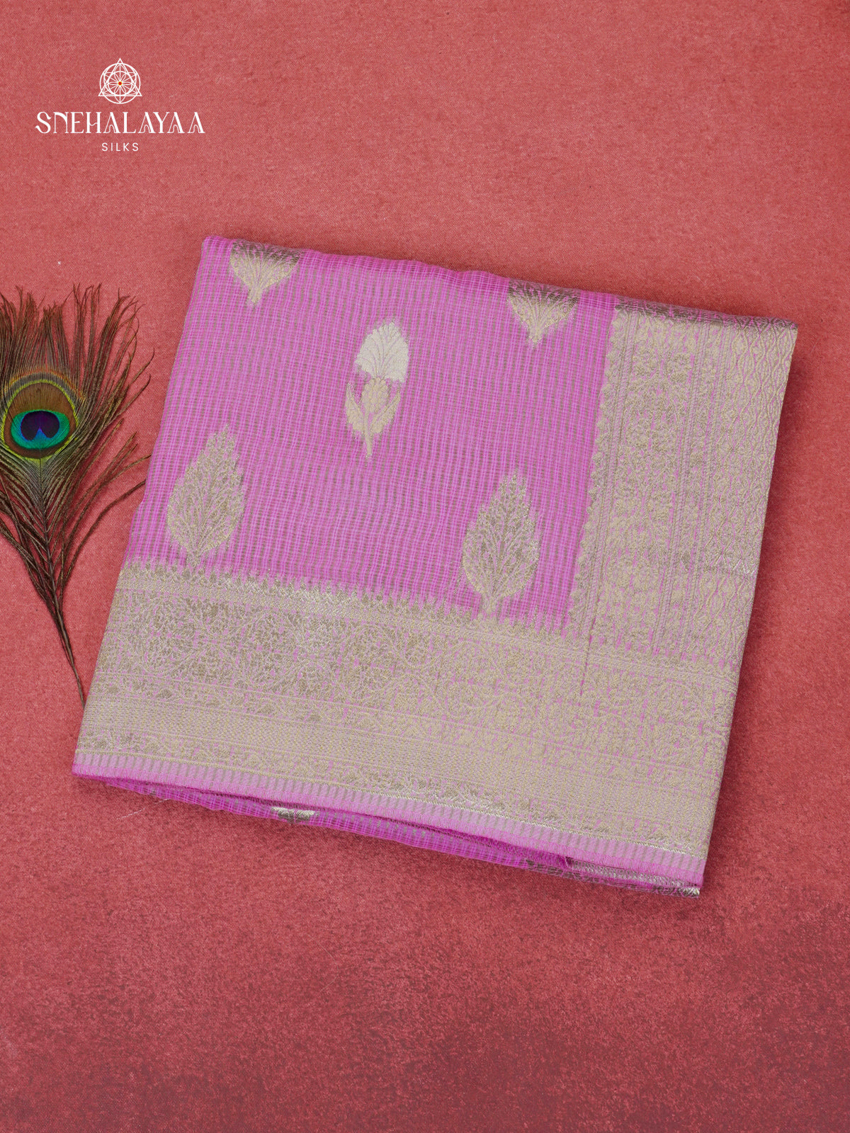 Lavender Banaras Kota Saree