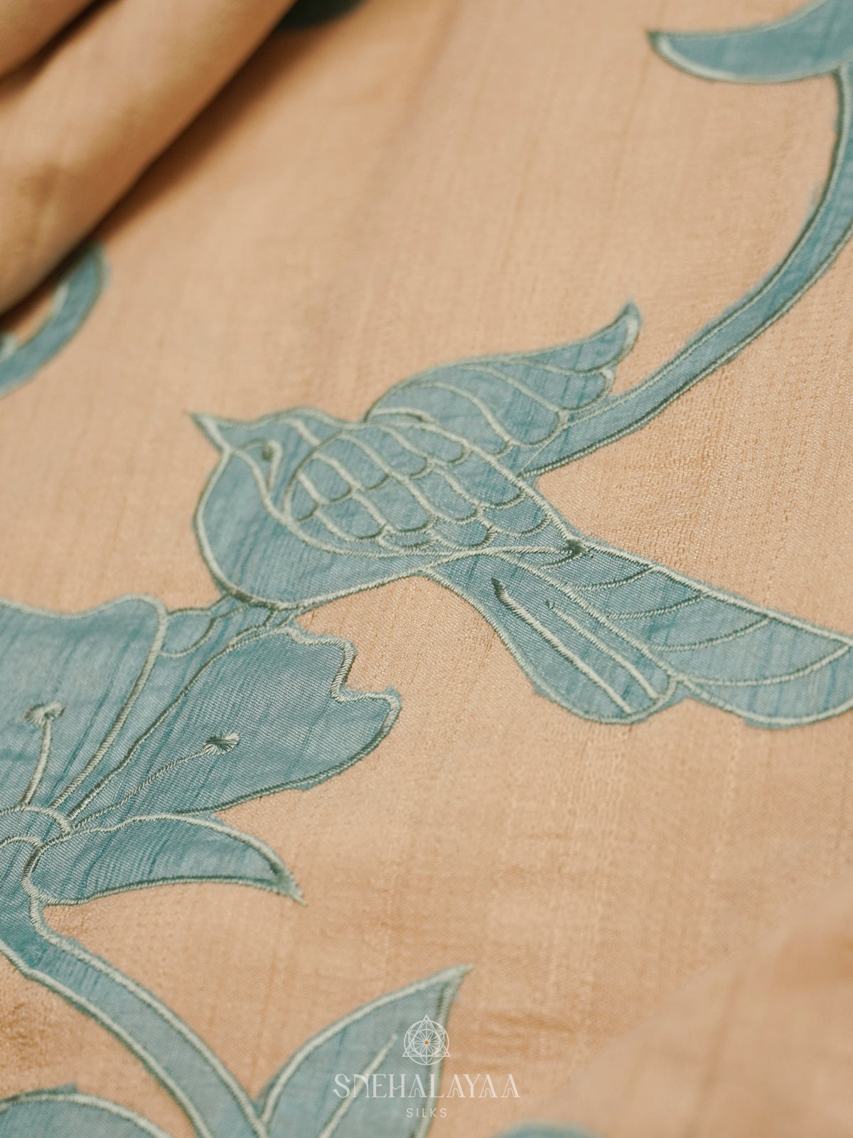 Cream Raw Silk Saree