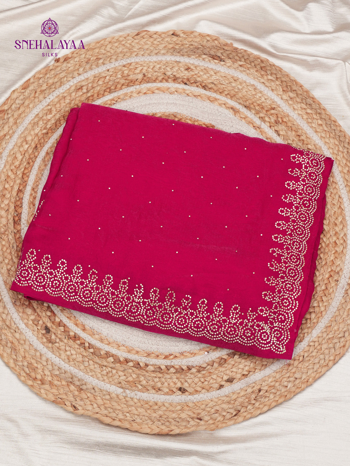 Rani Pink Designer Saree