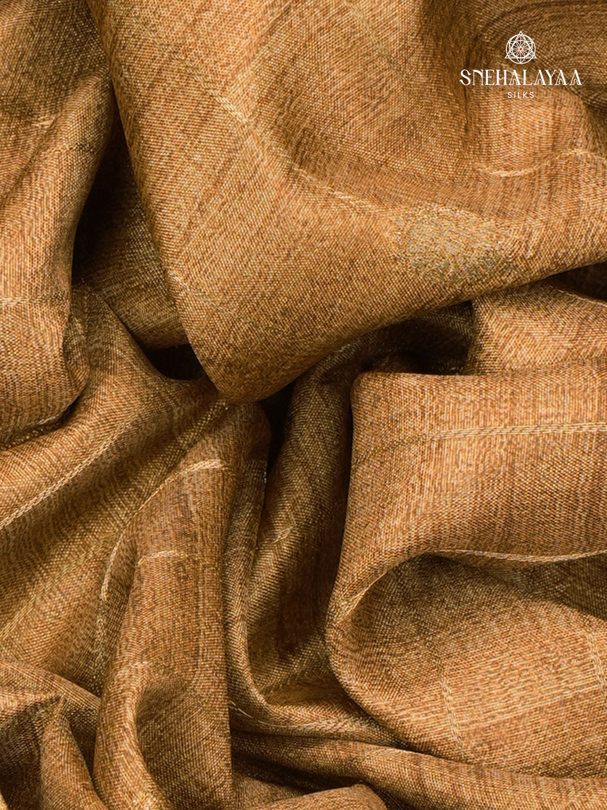 Orange Kalamkari Tussar Saree