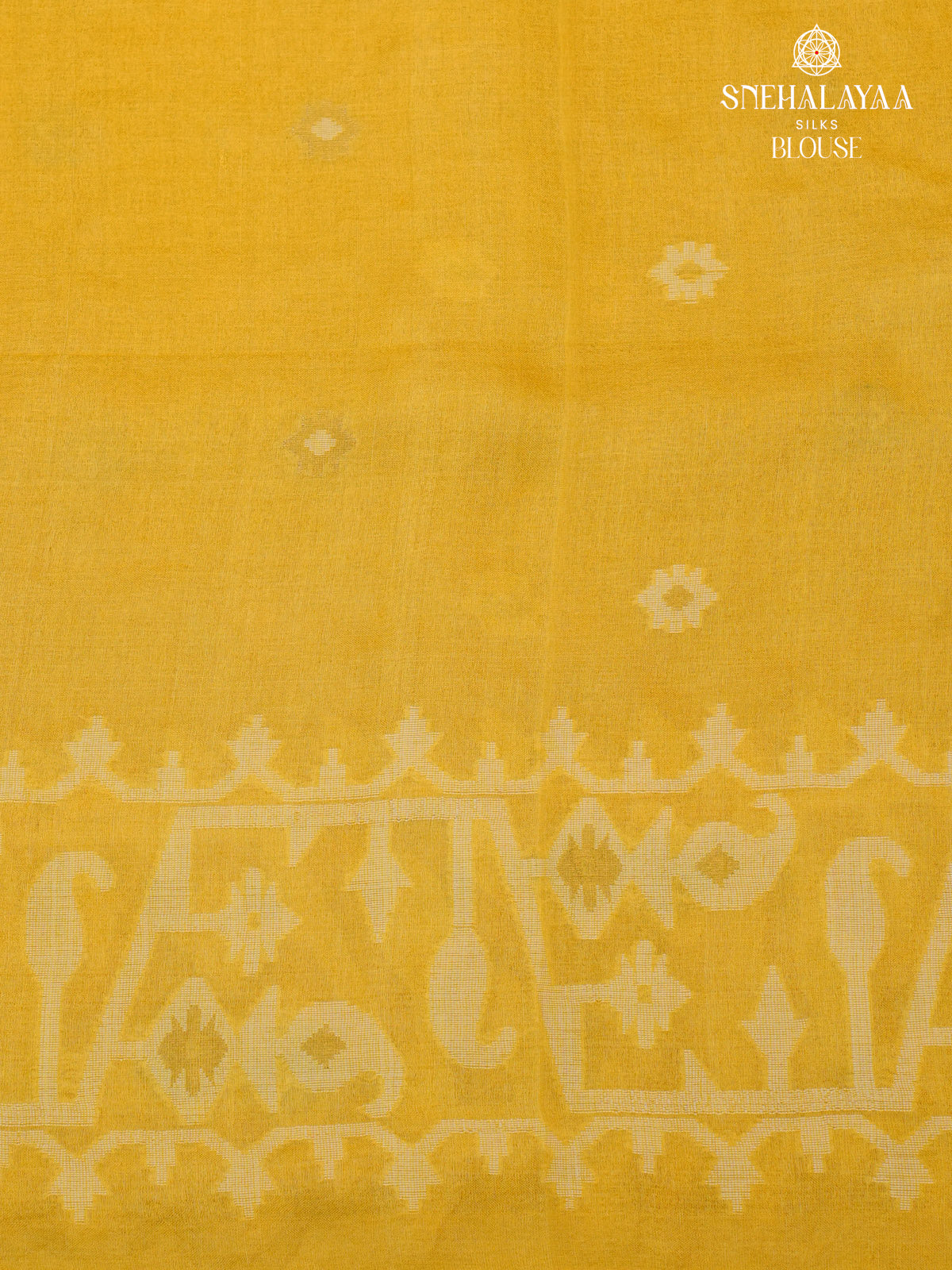 Yellow Tussar Silk Saree
