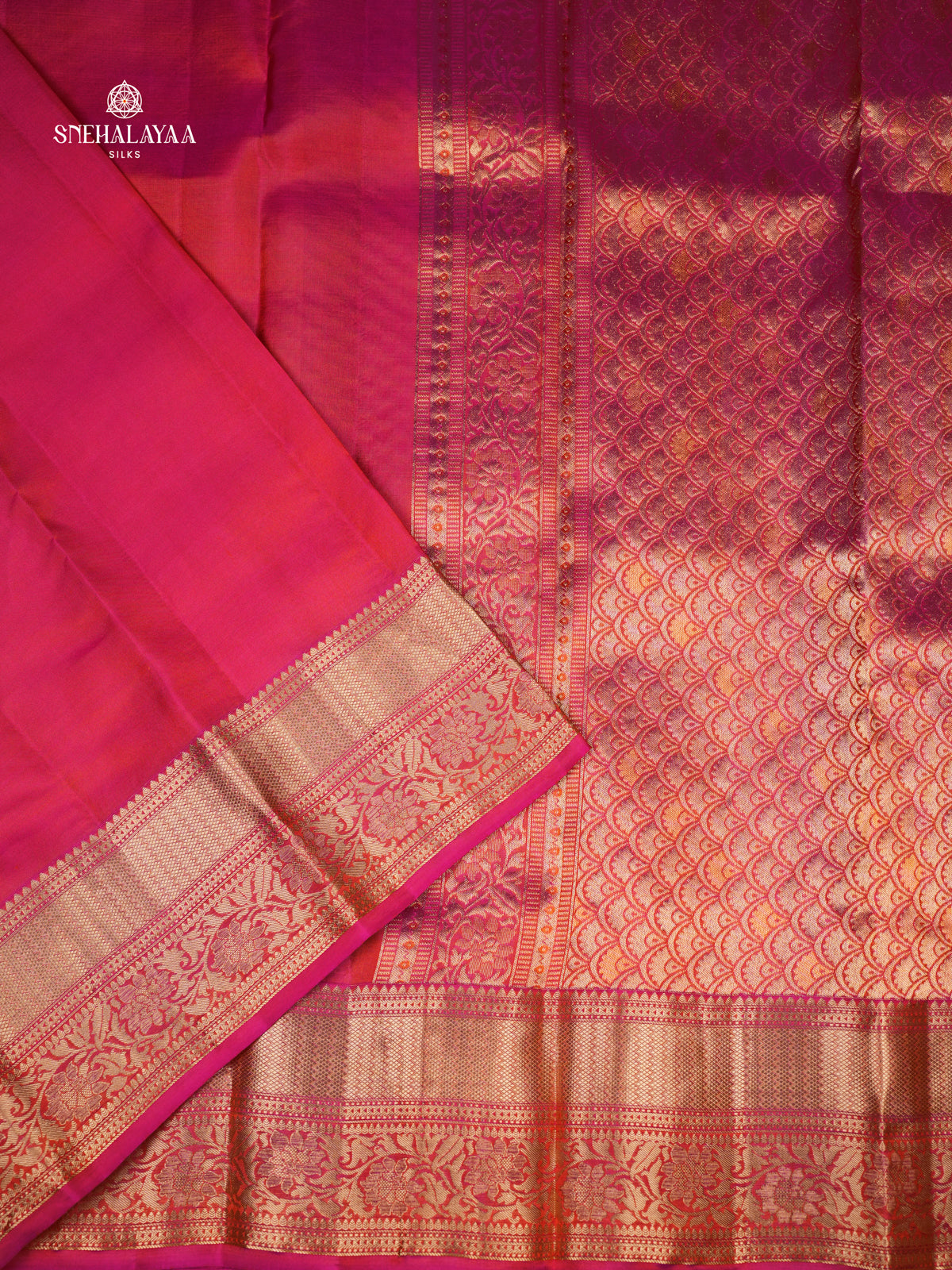 Rani Pink Kanjivaram Silk Saree