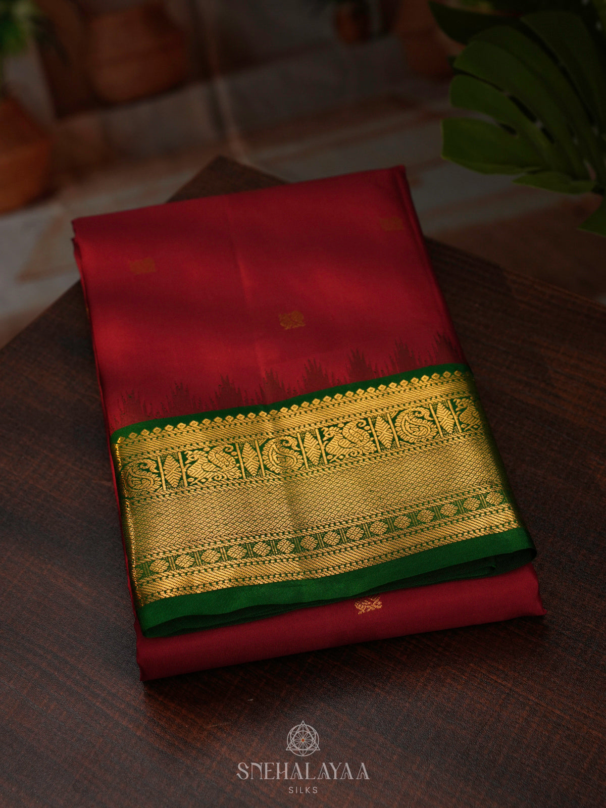 Maroon Kanjivaram Silk Saree