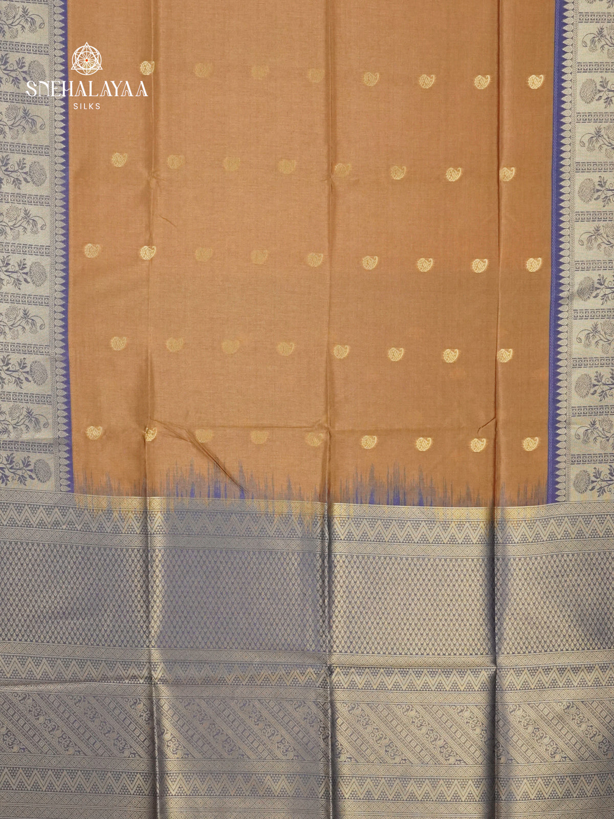Bronze Brown Jute Saree
