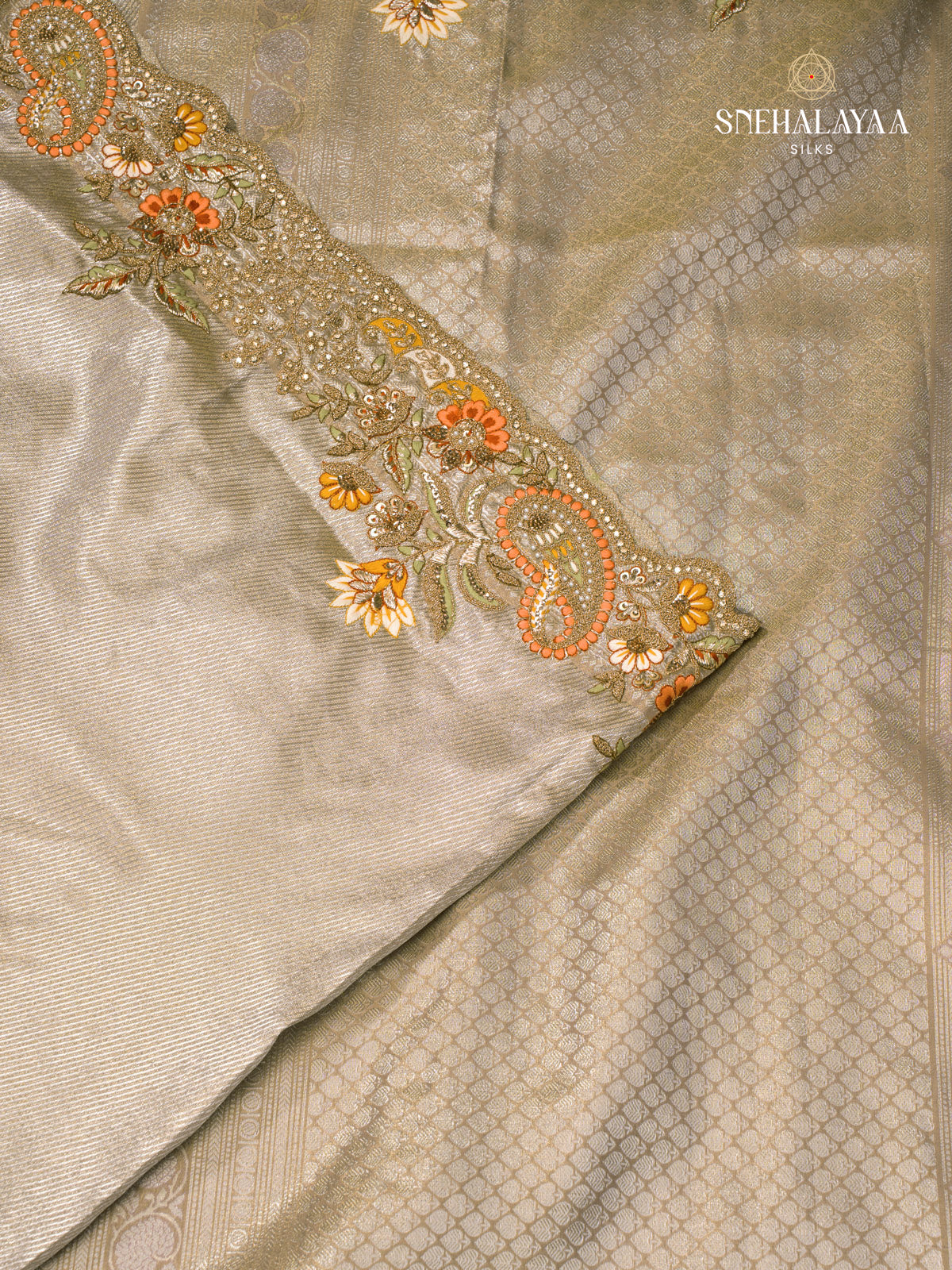 Pale Green Designer Saree