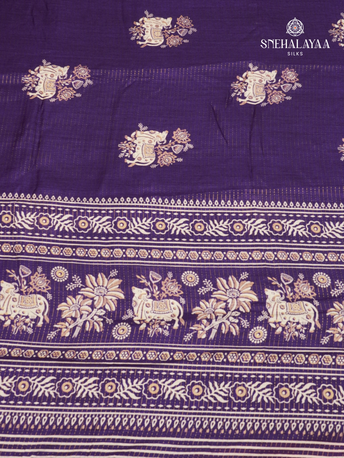 Rich Purple Dola Silk Saree
