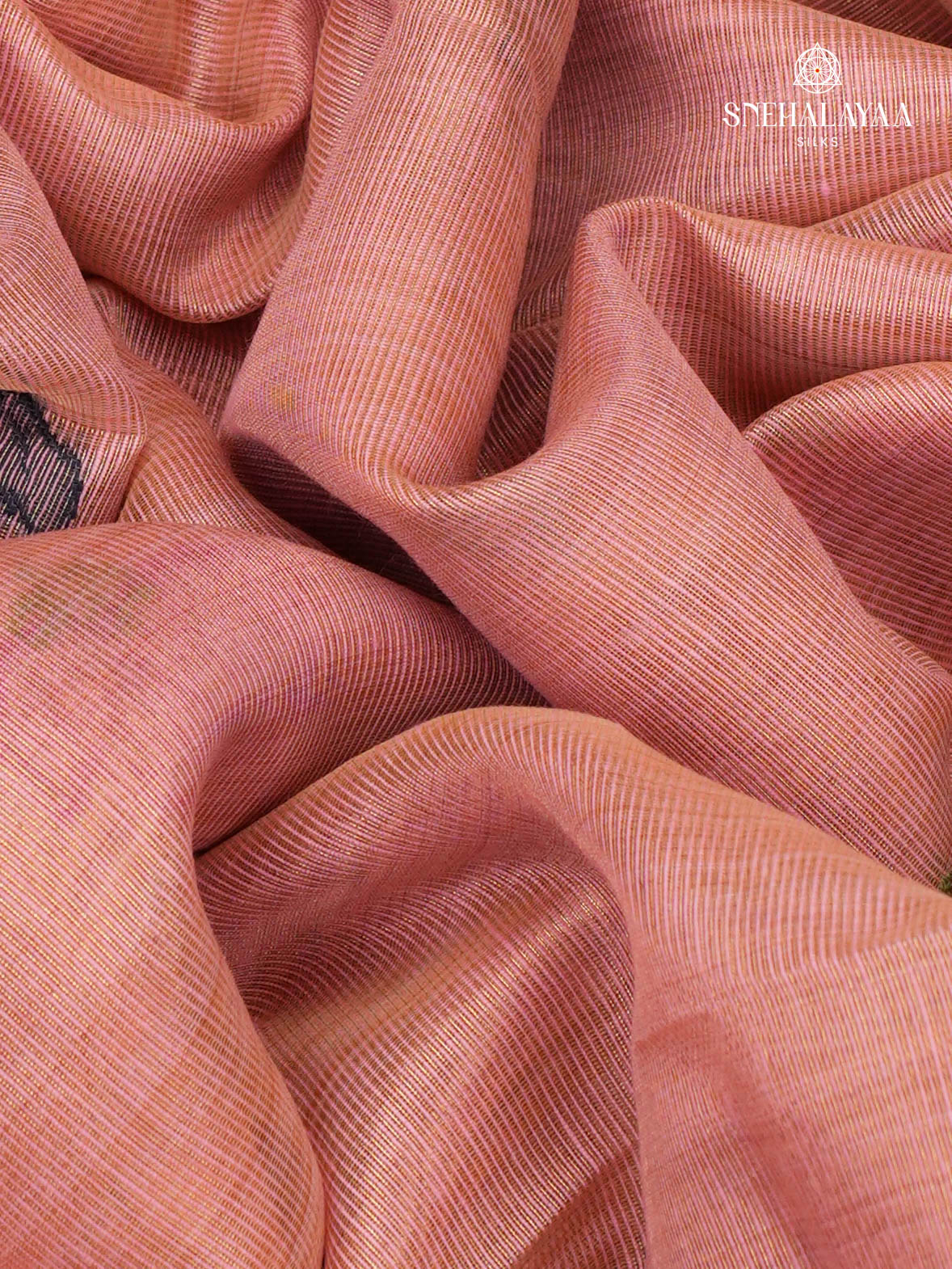 Pastel Pink Munga Cotton Saree